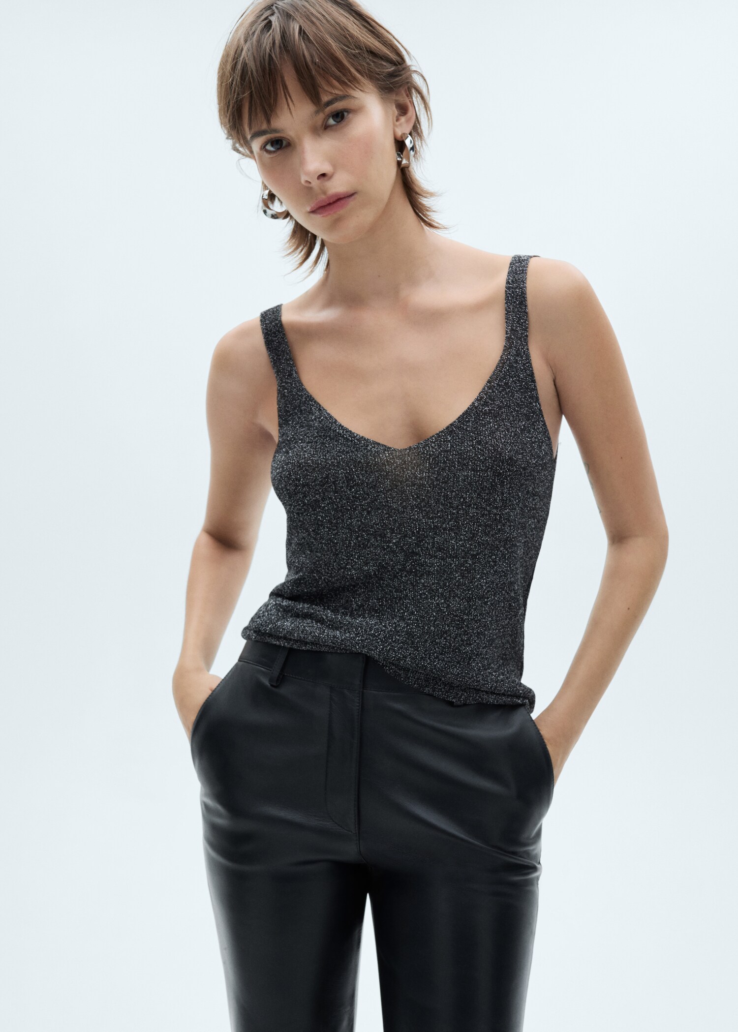 Lurex knitted top - Medium plane