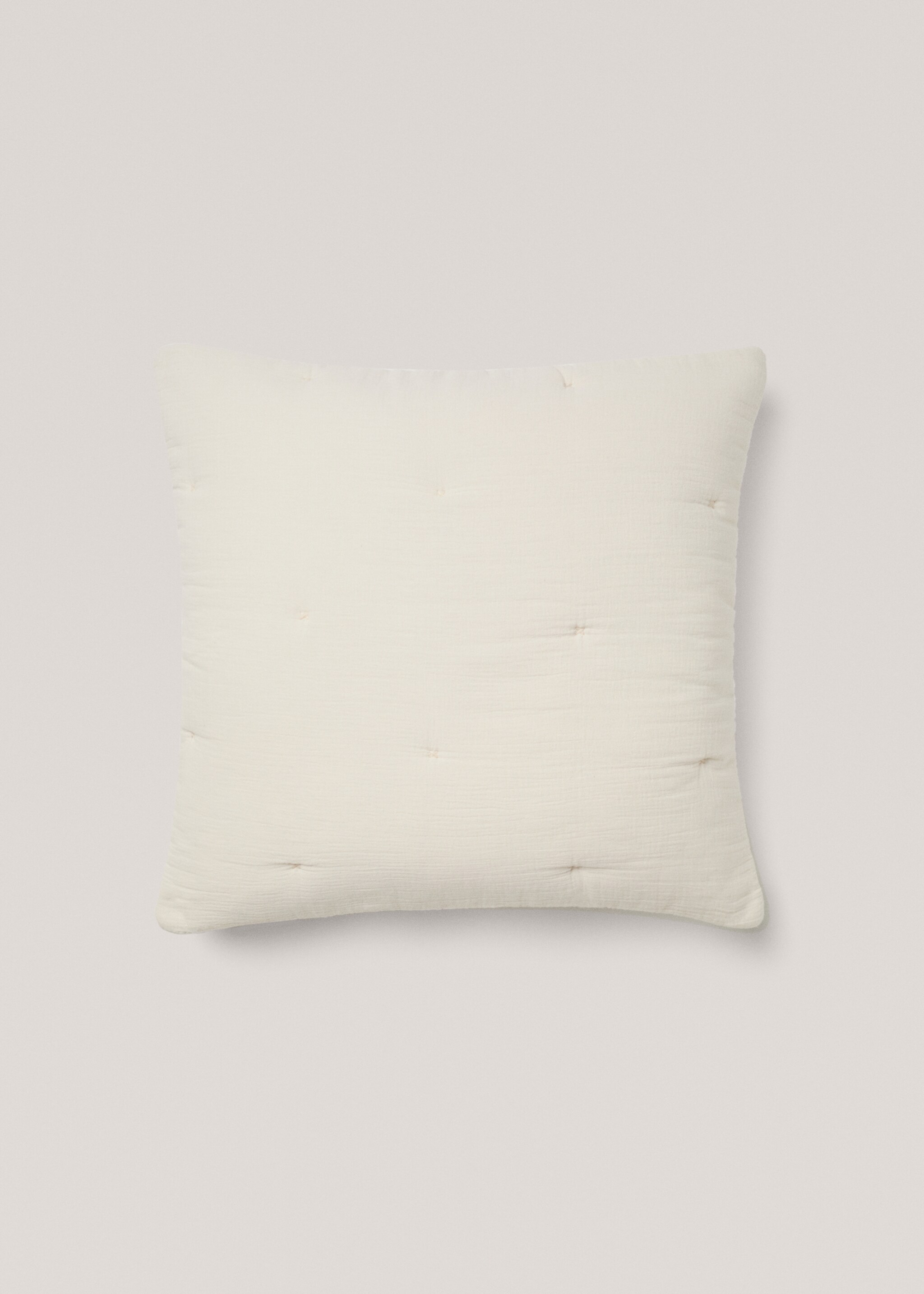 Vadderat kuddfodral i bomull - Artikel utan modell, Ljus/Pastellgrå. Ref: 77080580-00.