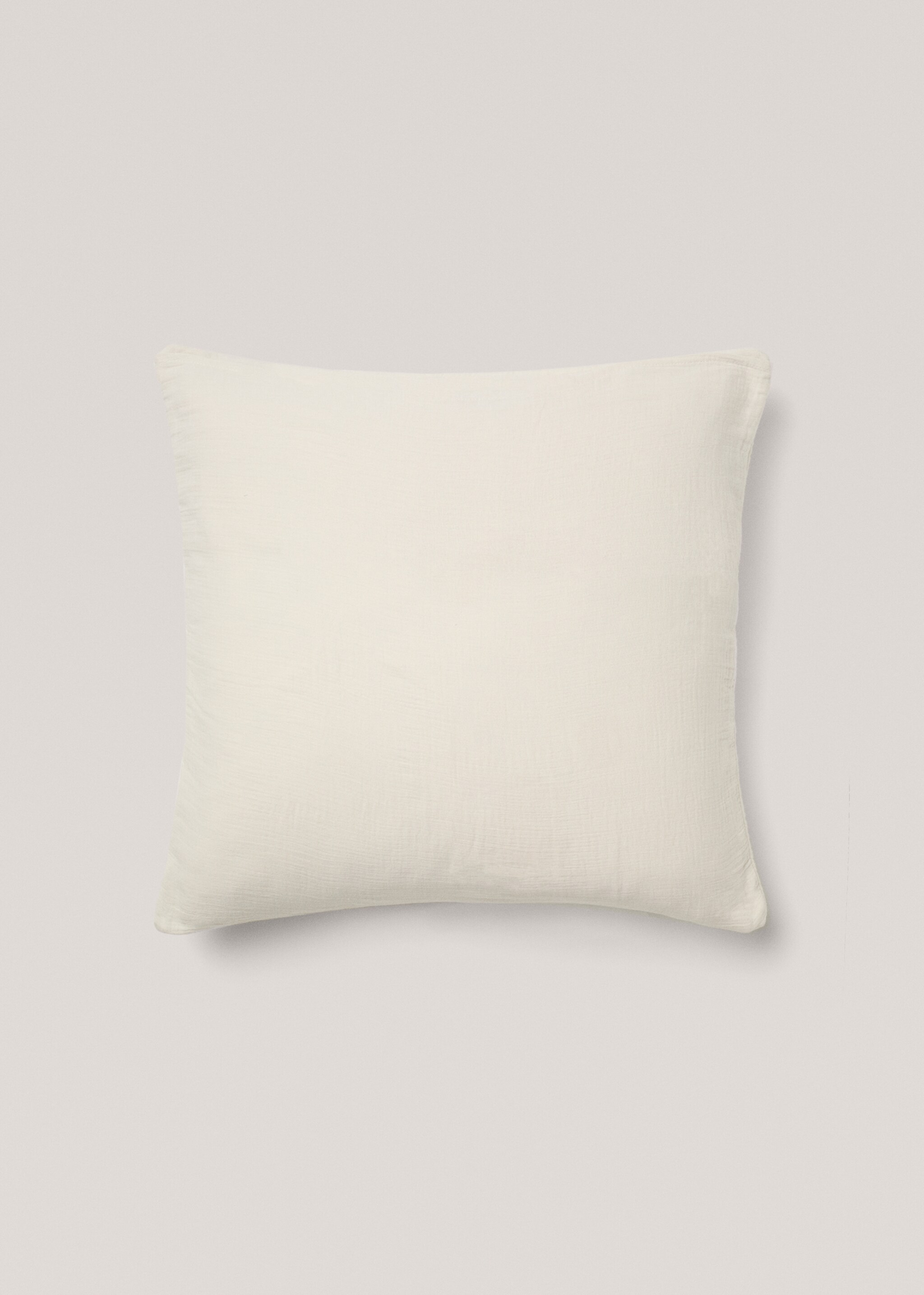 Vadderat kuddfodral i bomull - Detaljer om artikeln 2, Ljus/Pastellgrå. Ref: 77080580-00.