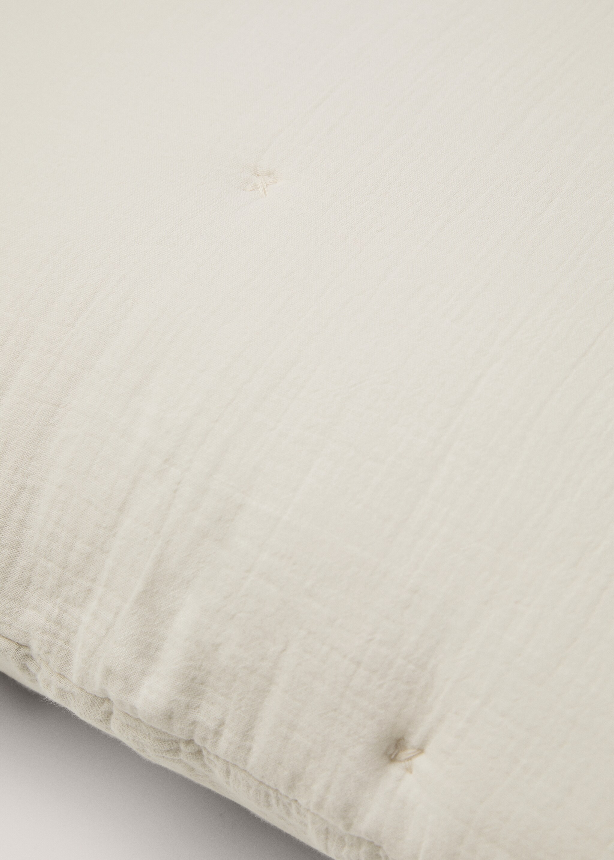 Vadderat kuddfodral i bomull - Detaljer om artikeln 3, Ljus/Pastellgrå. Ref: 77080580-00.