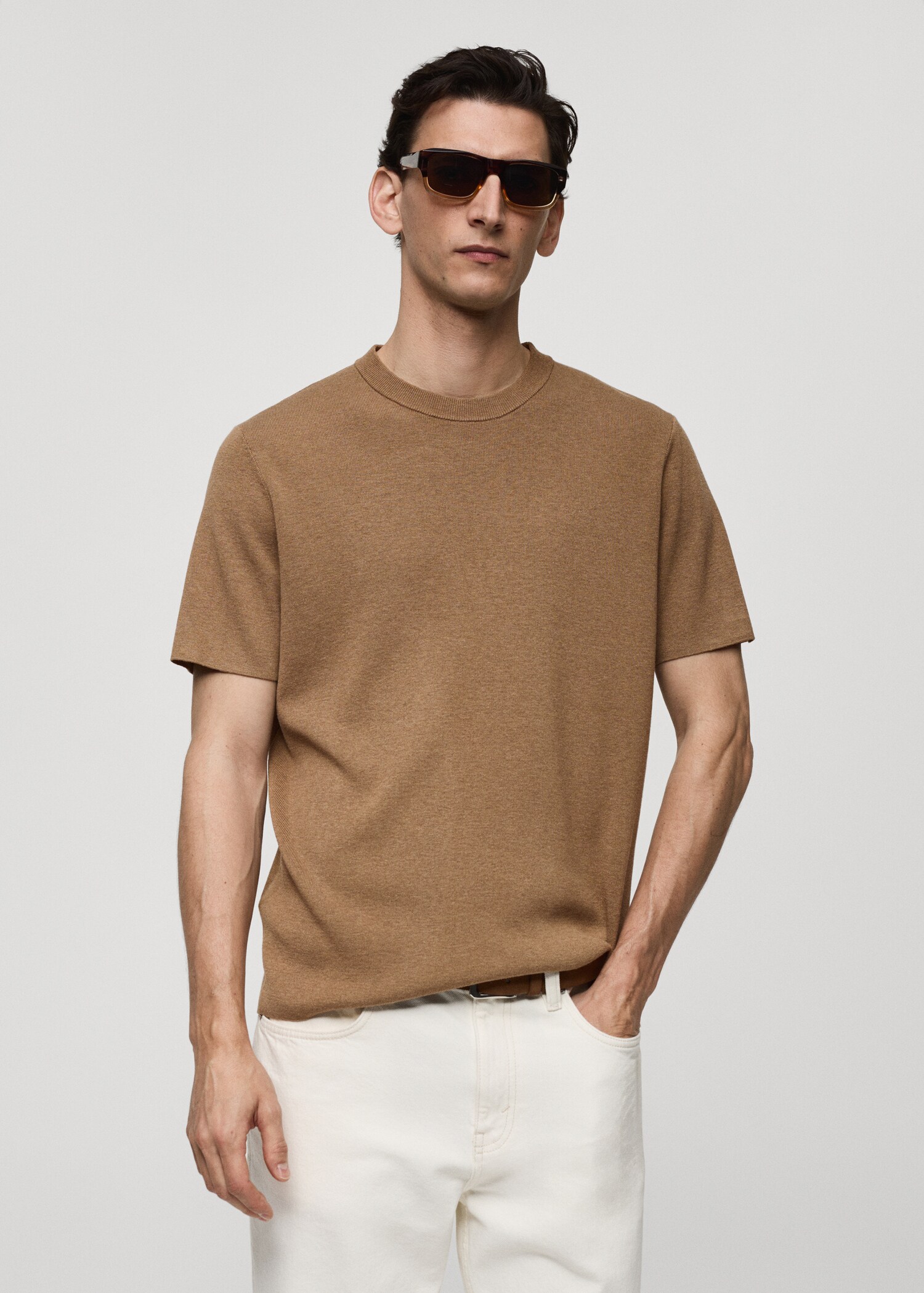 T-shirt maille coton - Plan moyen