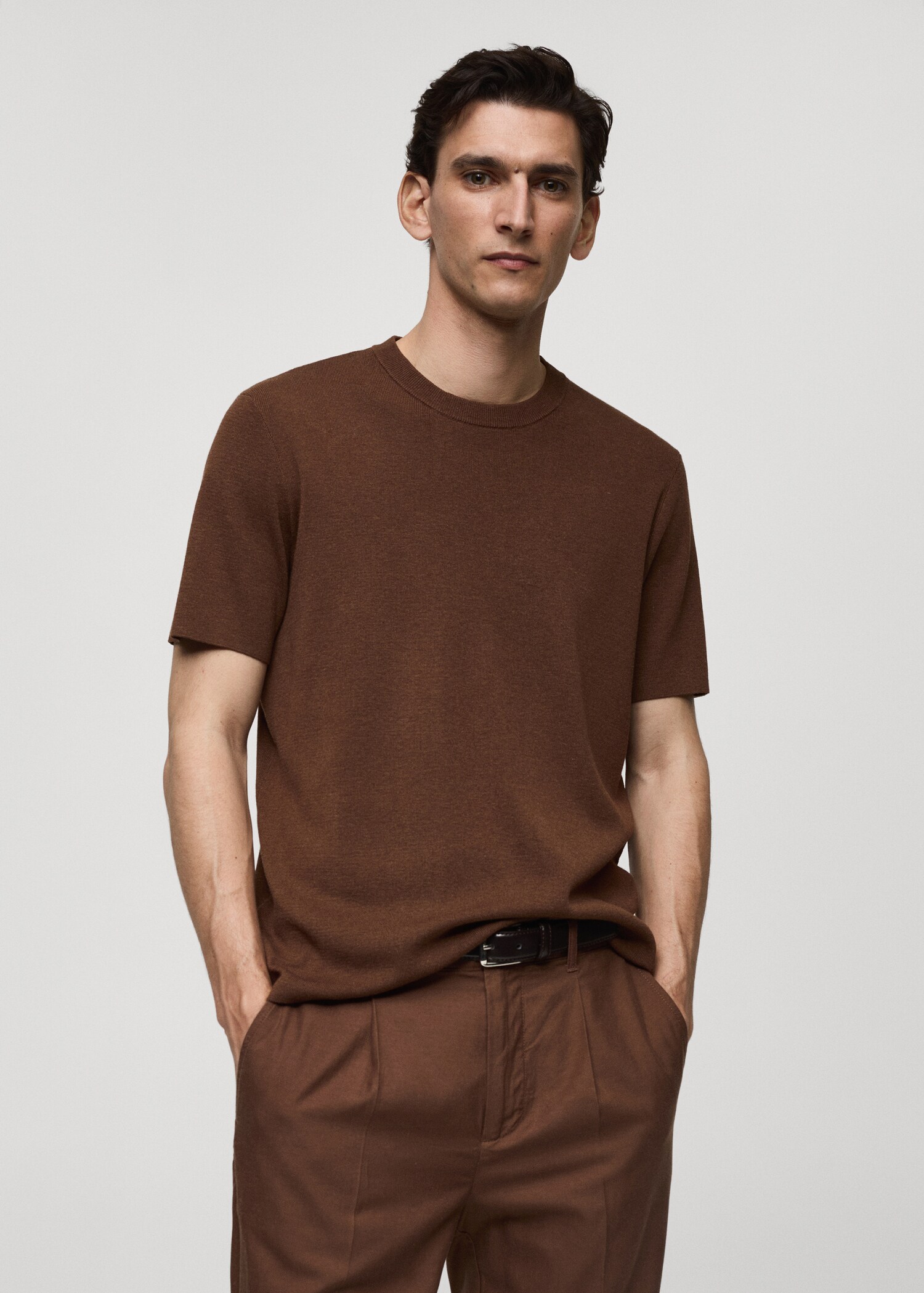 Camiseta punto algodón - Plano medio