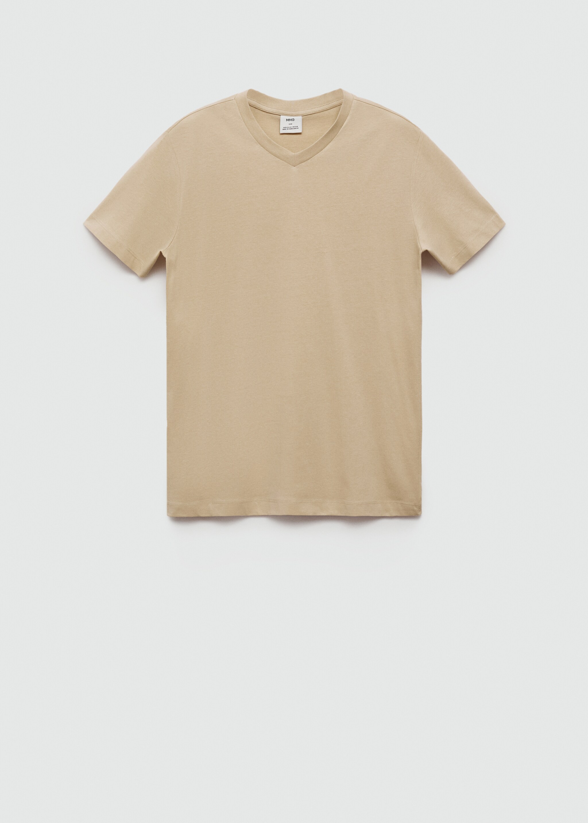 Slim-fit cotton V-neck t-shirt - Article without model