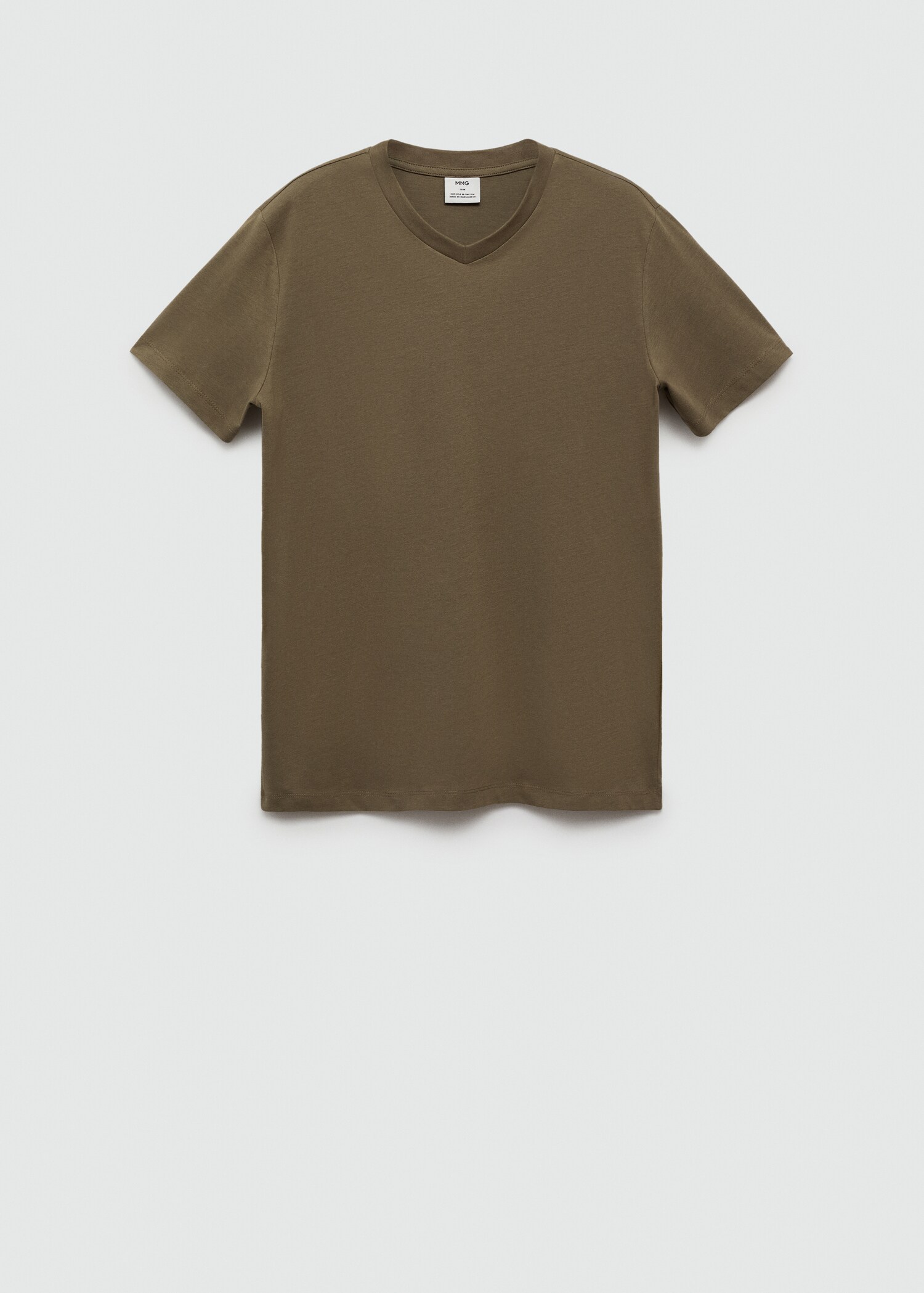 Slim-fit cotton V-neck t-shirt - Article without model