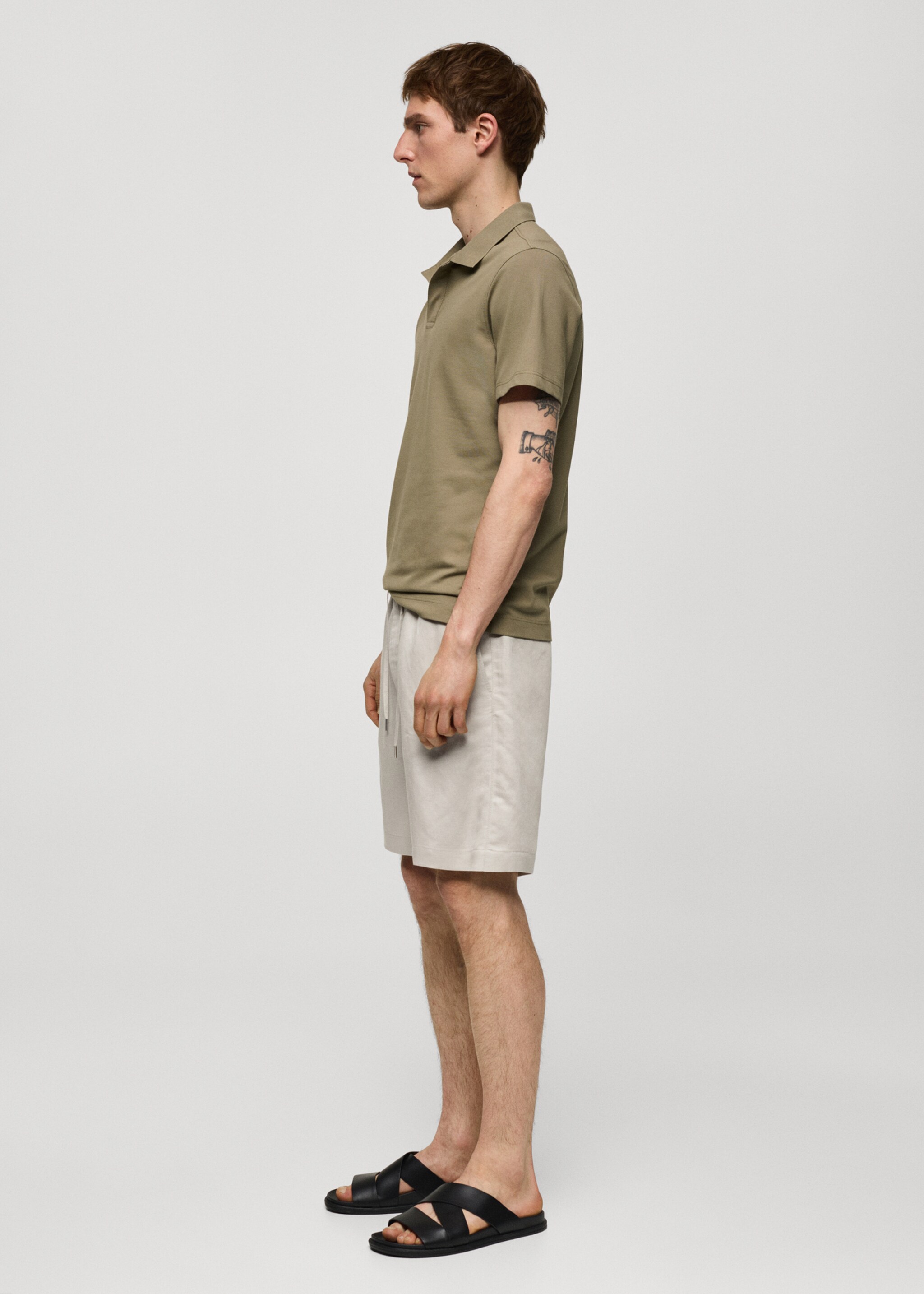 Slim-fit cotton-piqué polo shirt - Details of the article 2