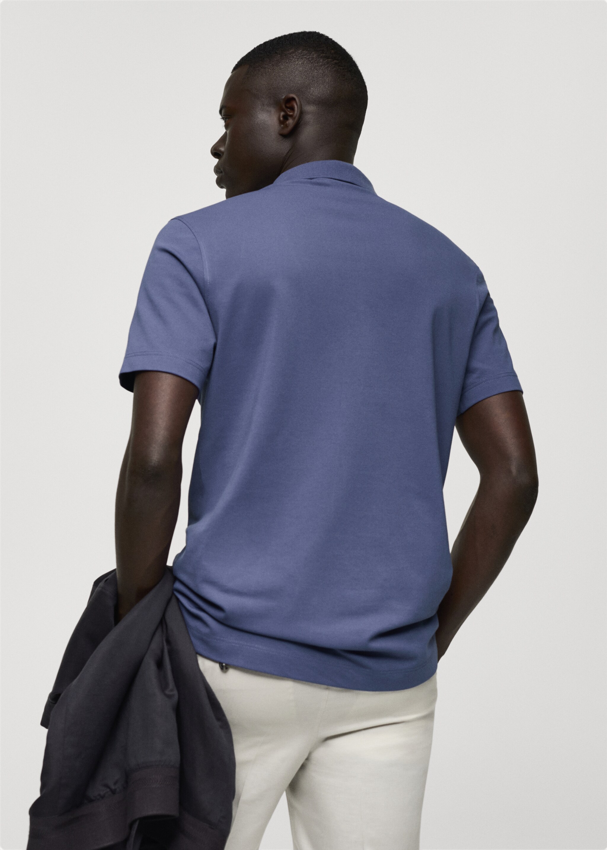 Slim-fit cotton-piqué polo shirt - Reverse of the article