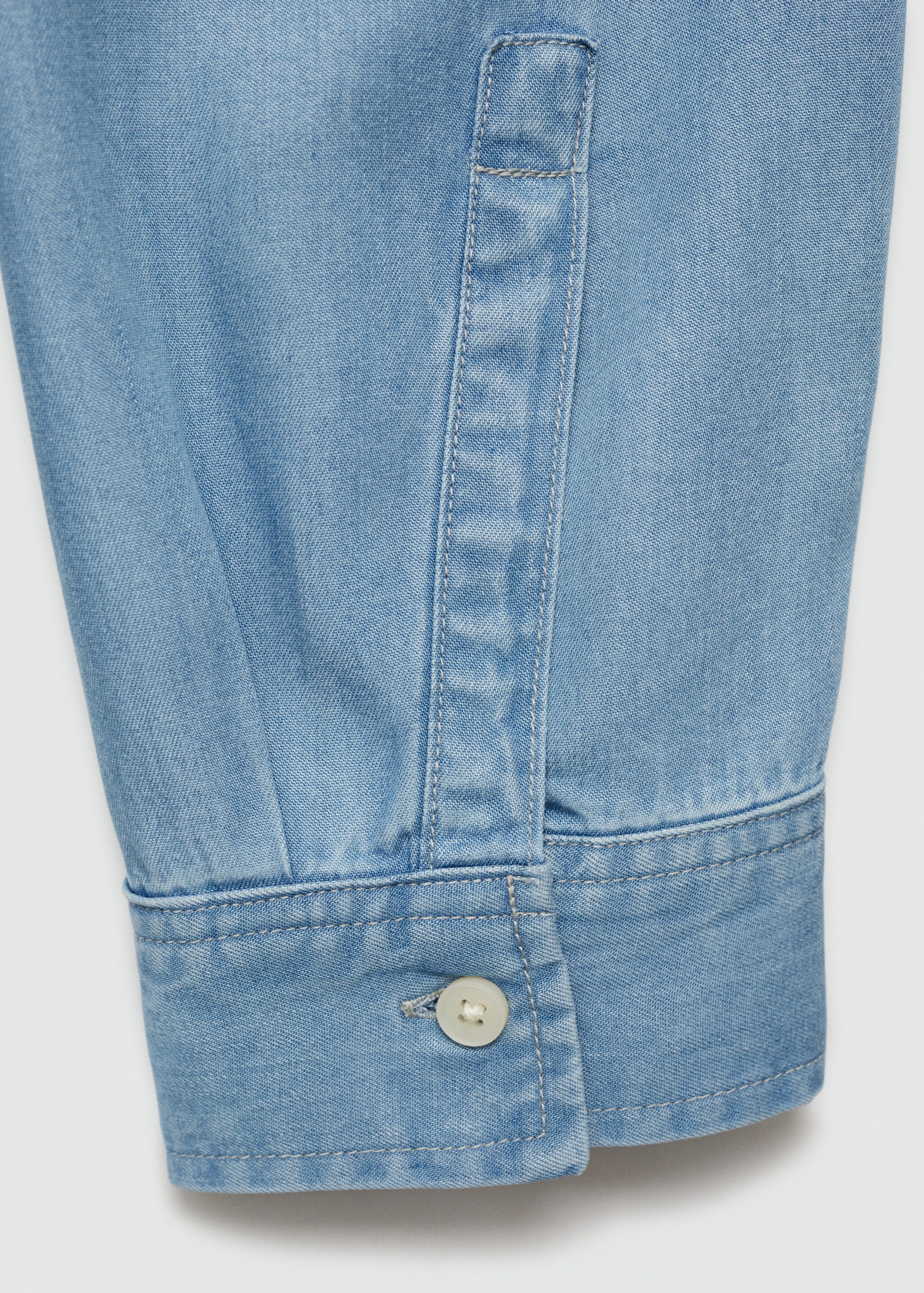 Regular-fit 100% Tencel shirt - Details of the article 0, Light Blue. Ref: 77080590-00.