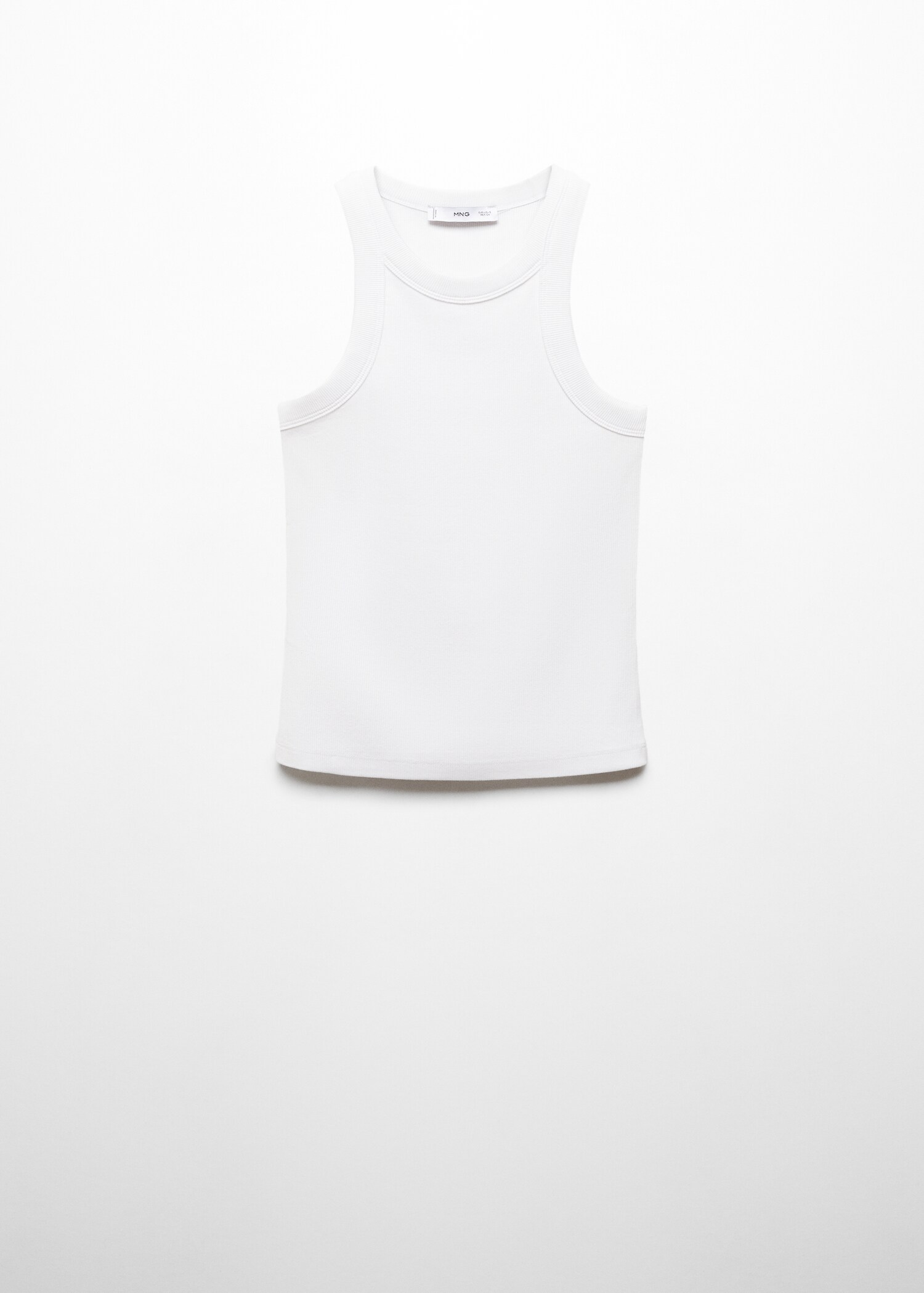 Ribbed cotton-blend top - Article without model