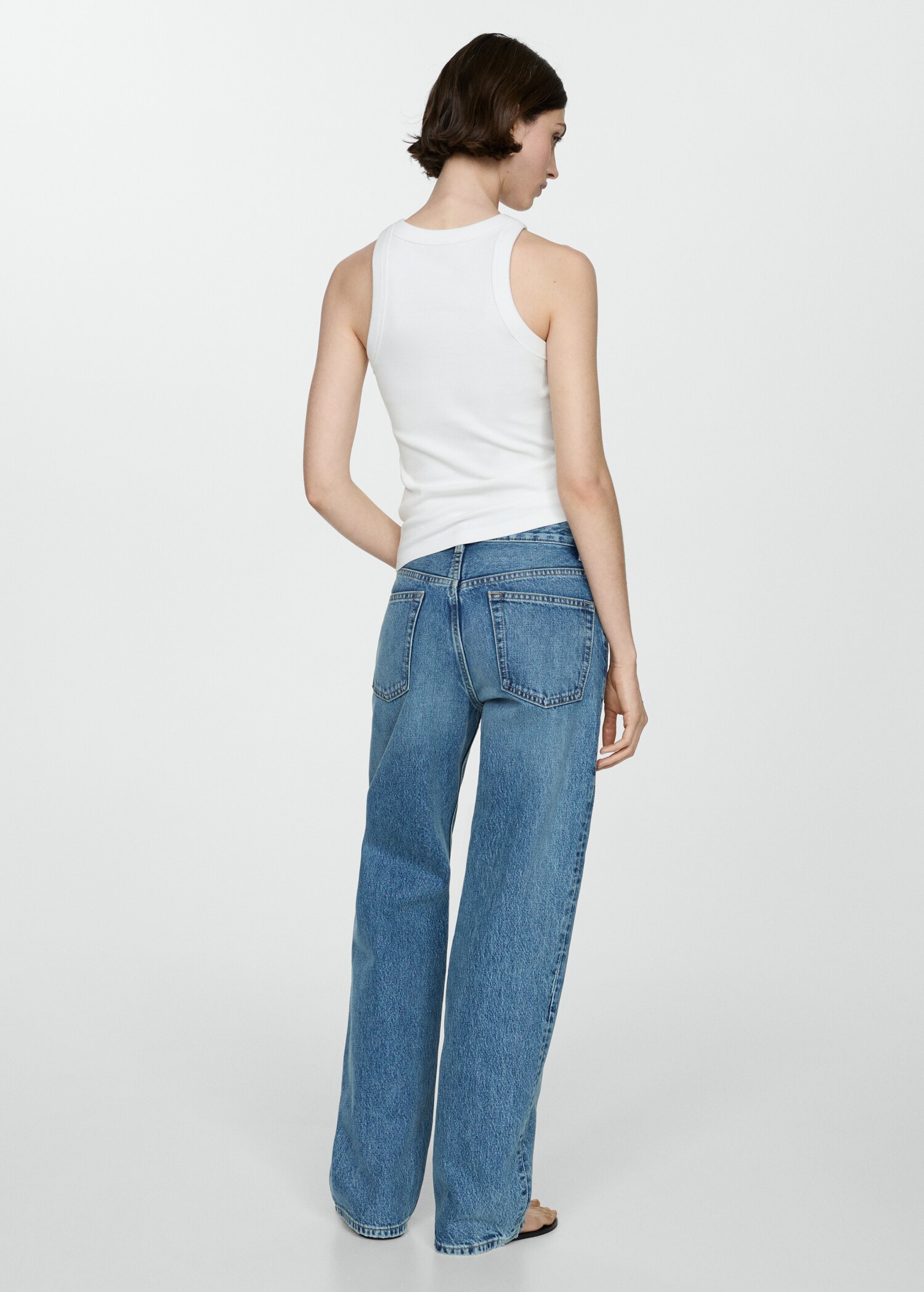 Ribbed cotton-blend top - Reverse of the article
