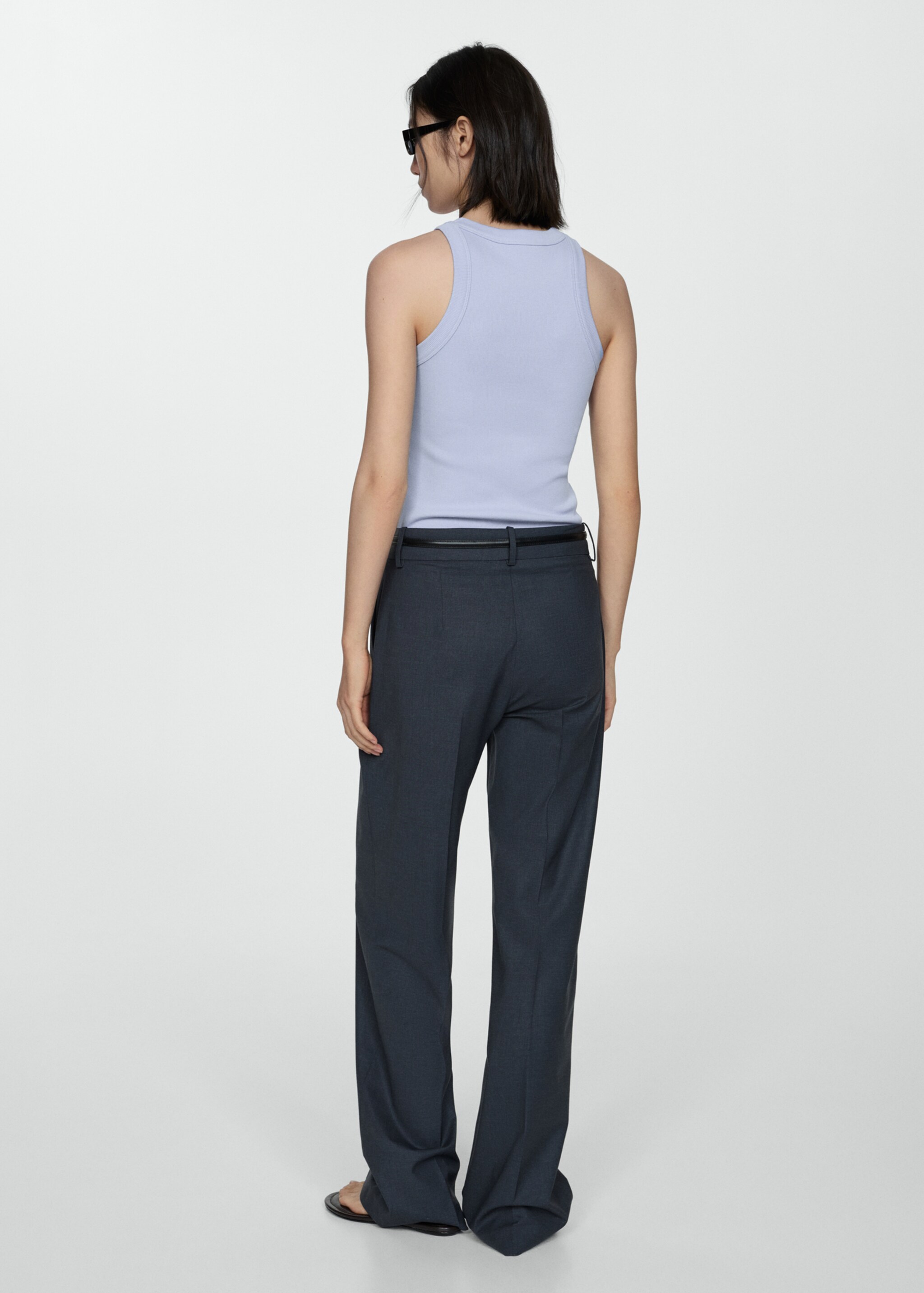 Ribbed cotton-blend top - Reverse of the article