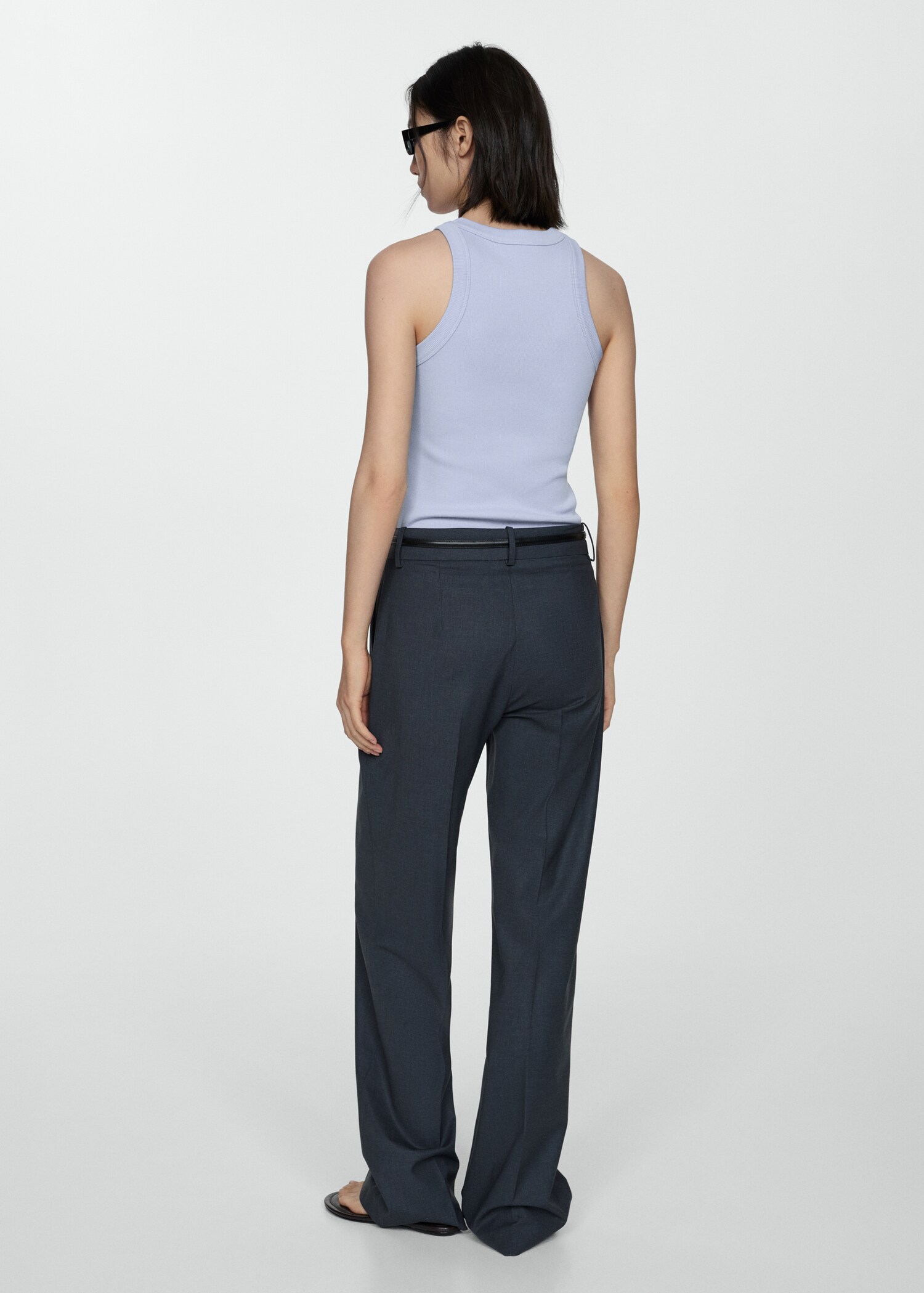 Ribbed cotton-blend top - Reverse of the article