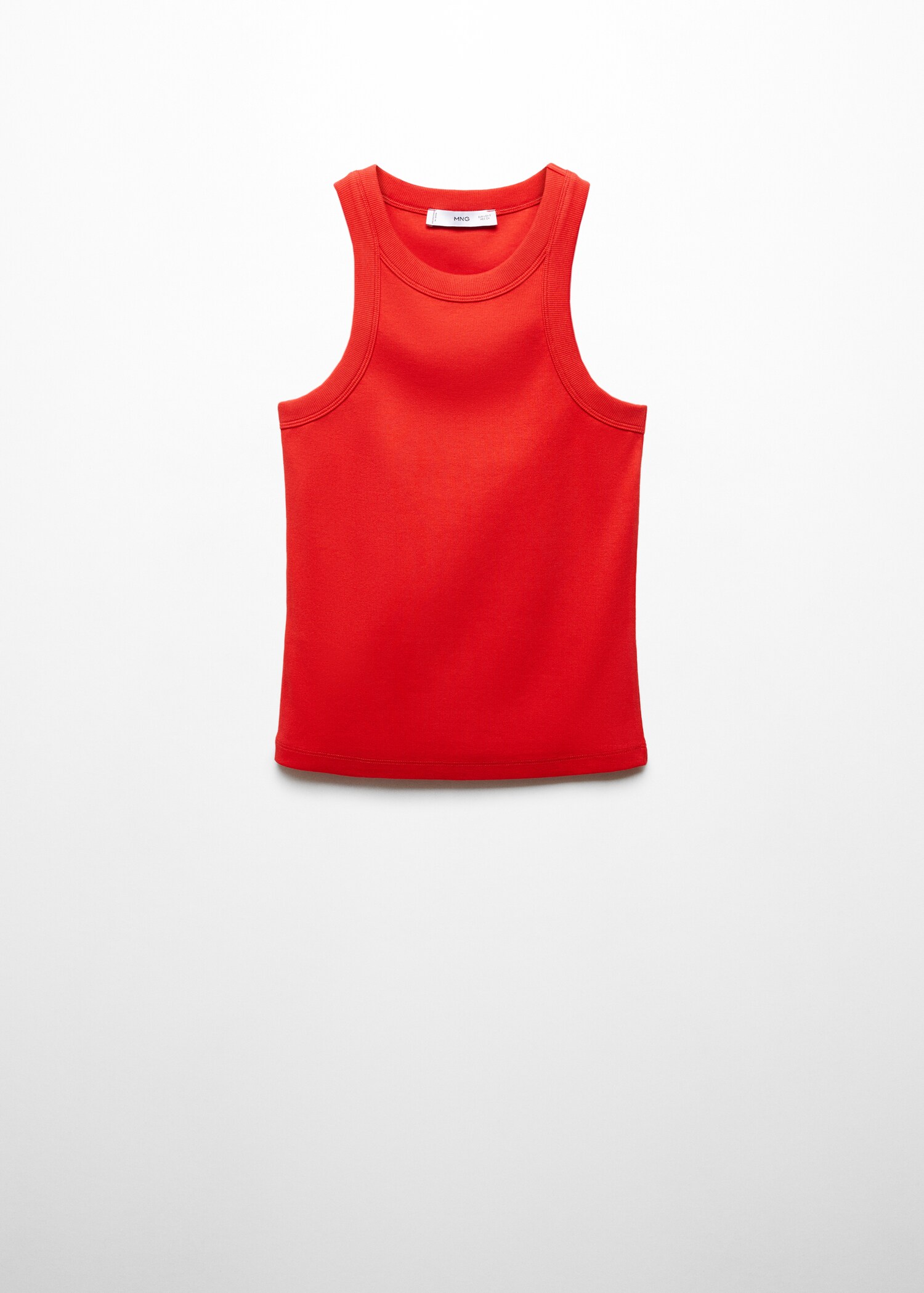 Ribbed cotton-blend top - Article without model