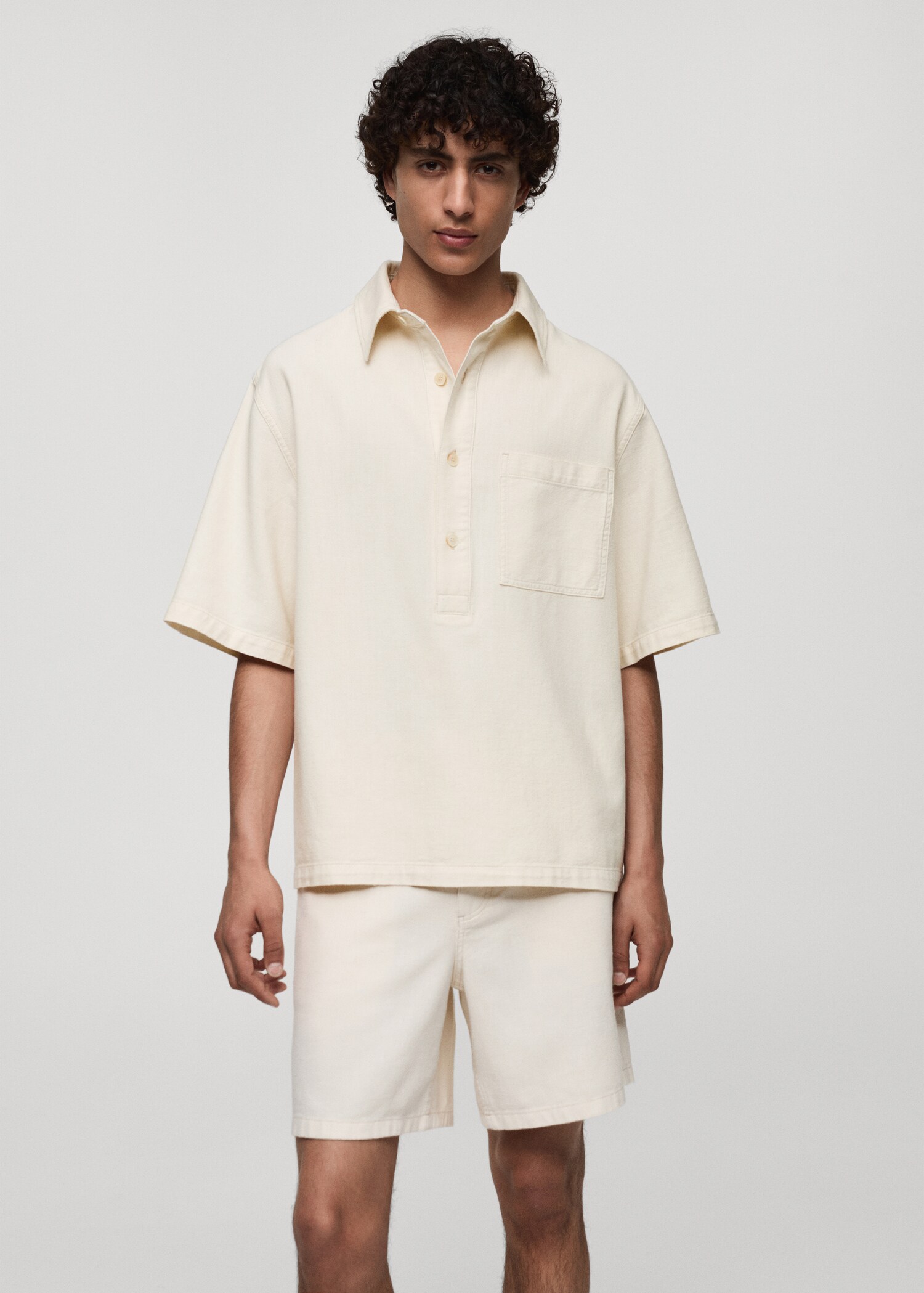 Camisa polera relaxed fit - Plano medio