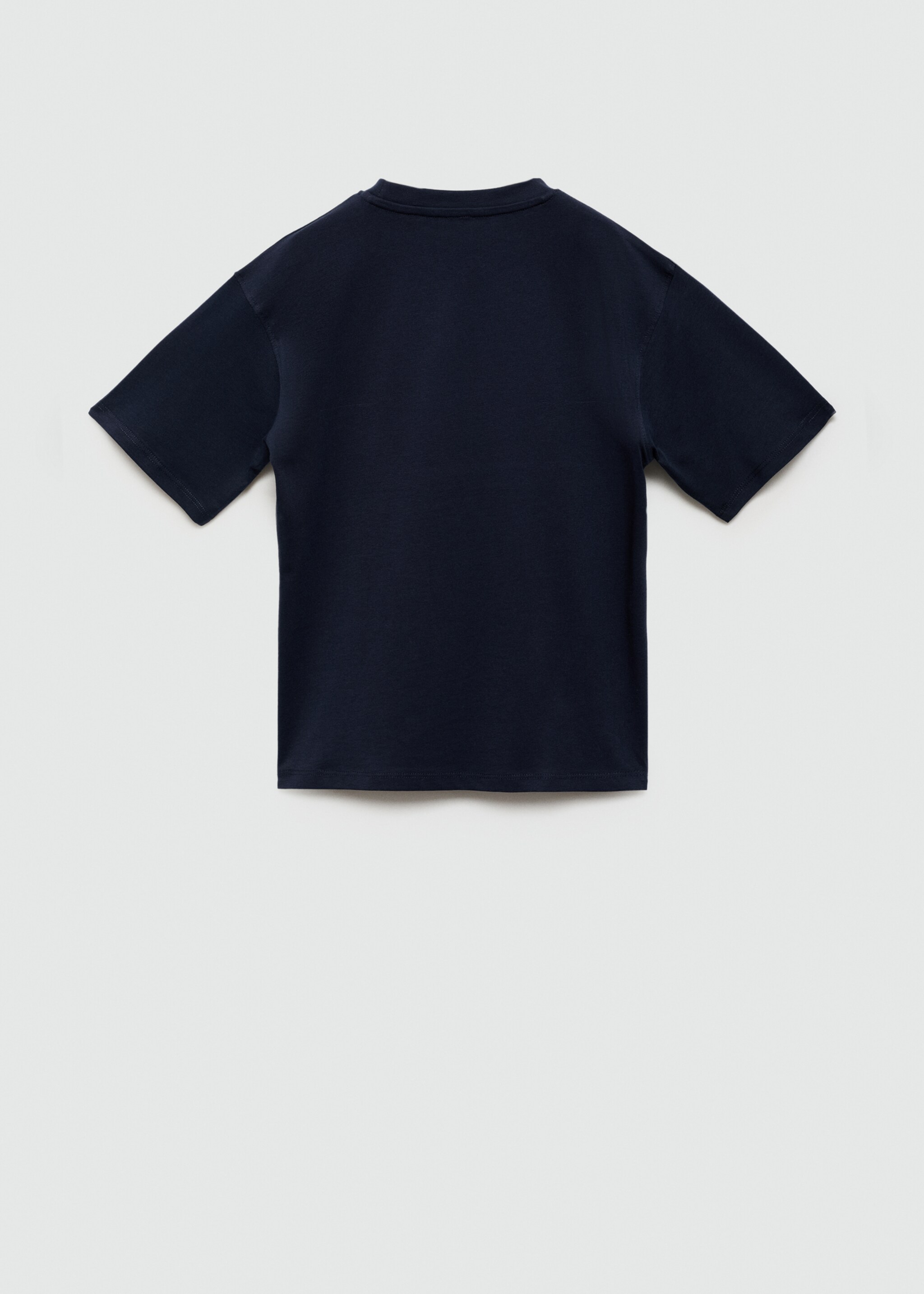 Samarreta barreja cotó estampada - Revers de l'article, Blau marí fosc. Ref: 77080610-00.