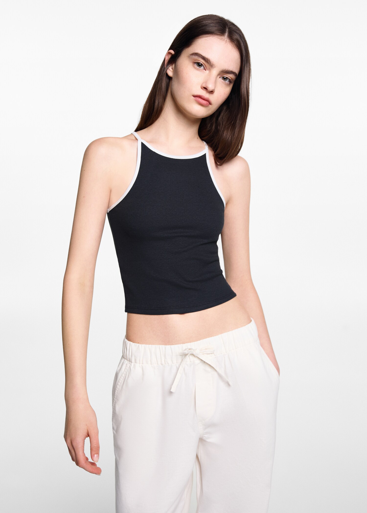 Strap cotton T-shirt - Medium plane