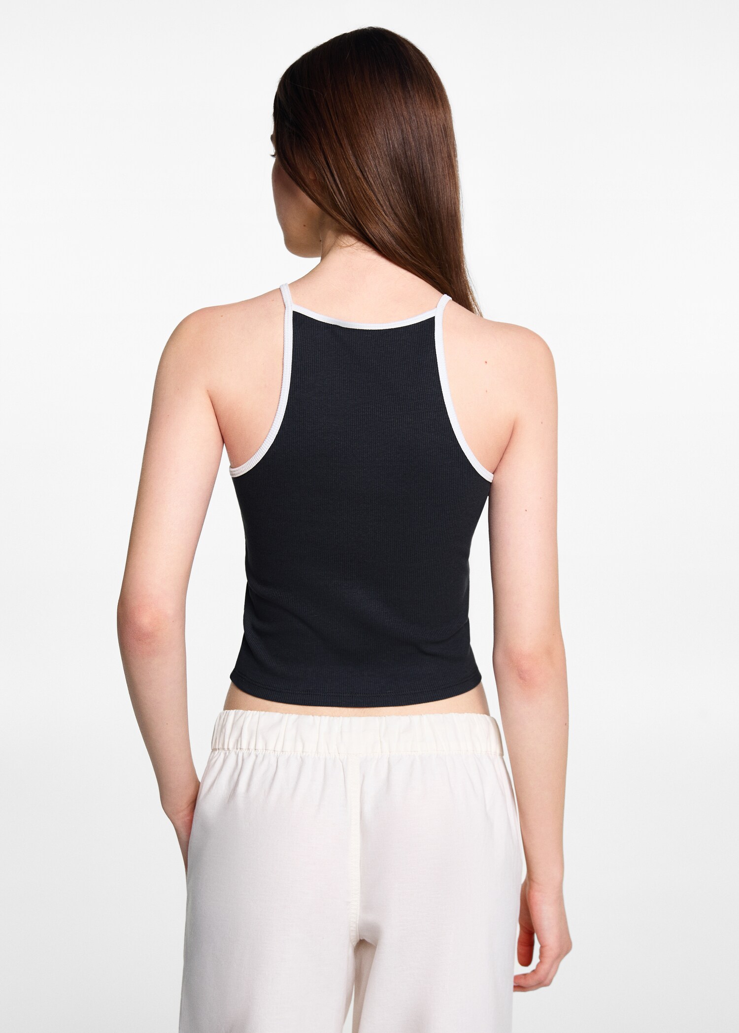 Strap cotton T-shirt - Reverse of the article