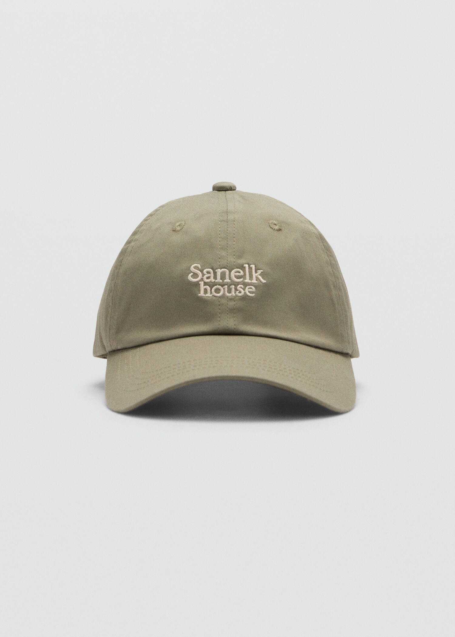 Embroidered cotton visor cap - Medium plane