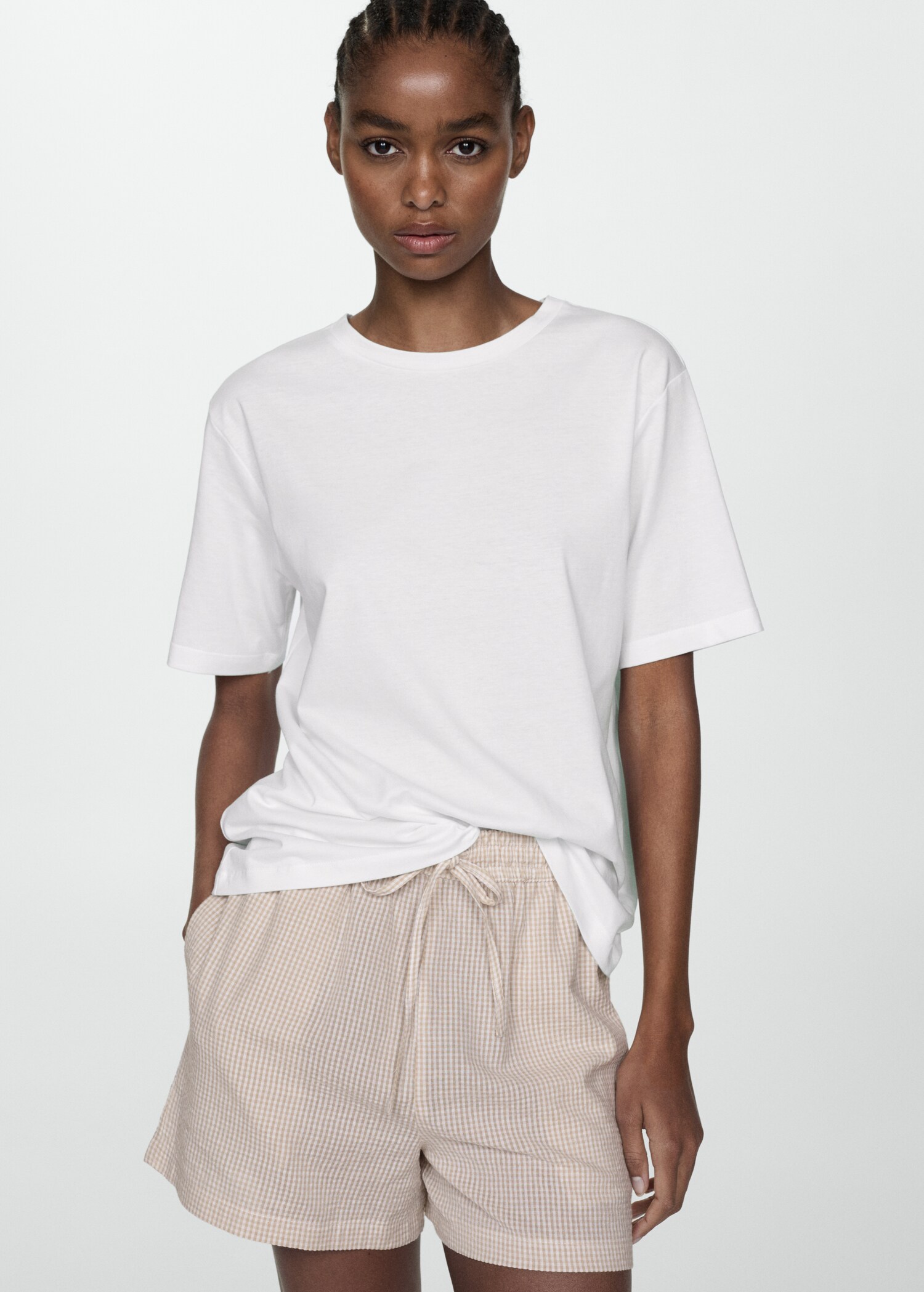 Pyjama deux pièces vichy - Plan moyen