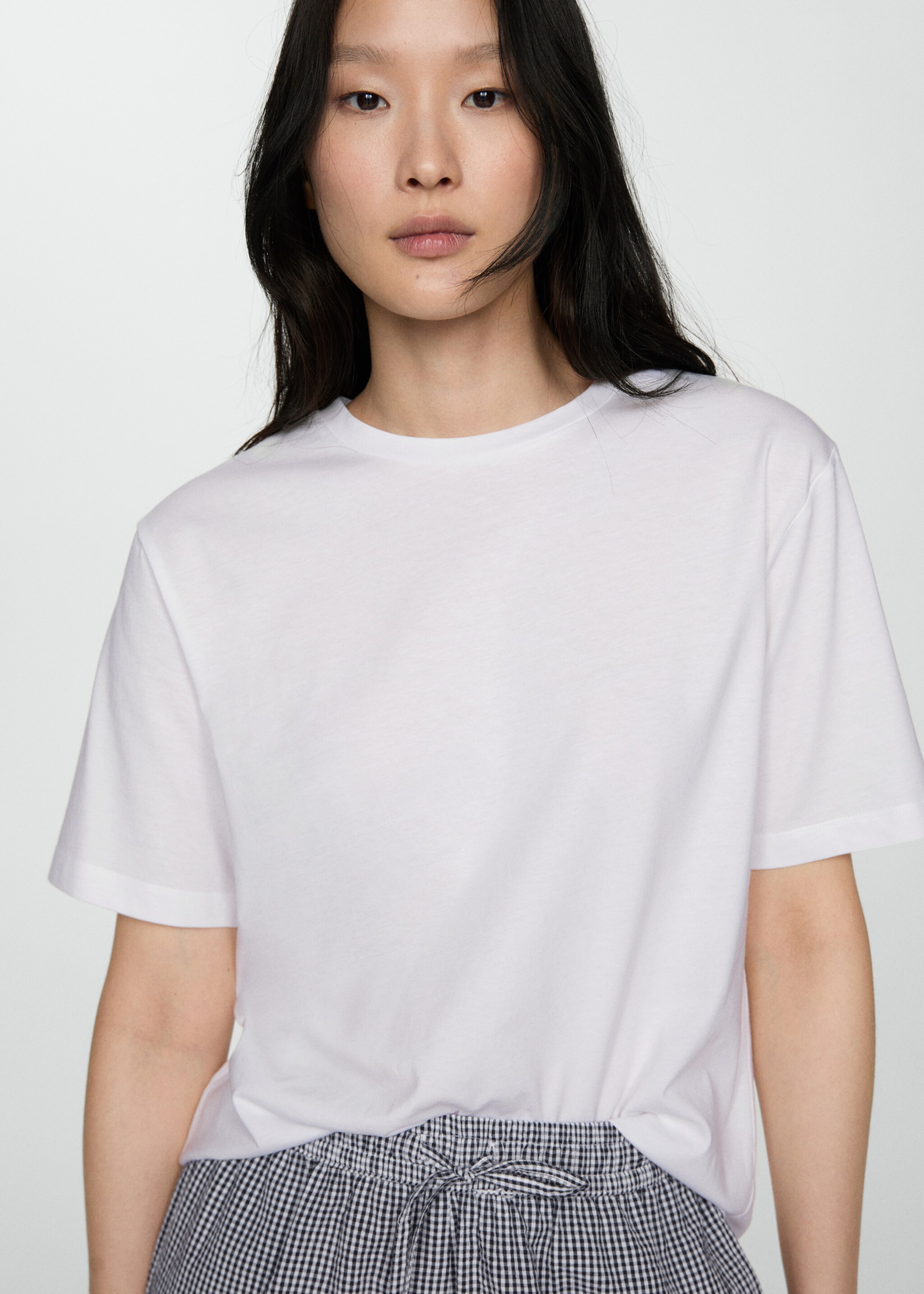 Pyjama deux pièces vichy - Plan moyen, Bleu marine foncé. Ref: 77080620-00.