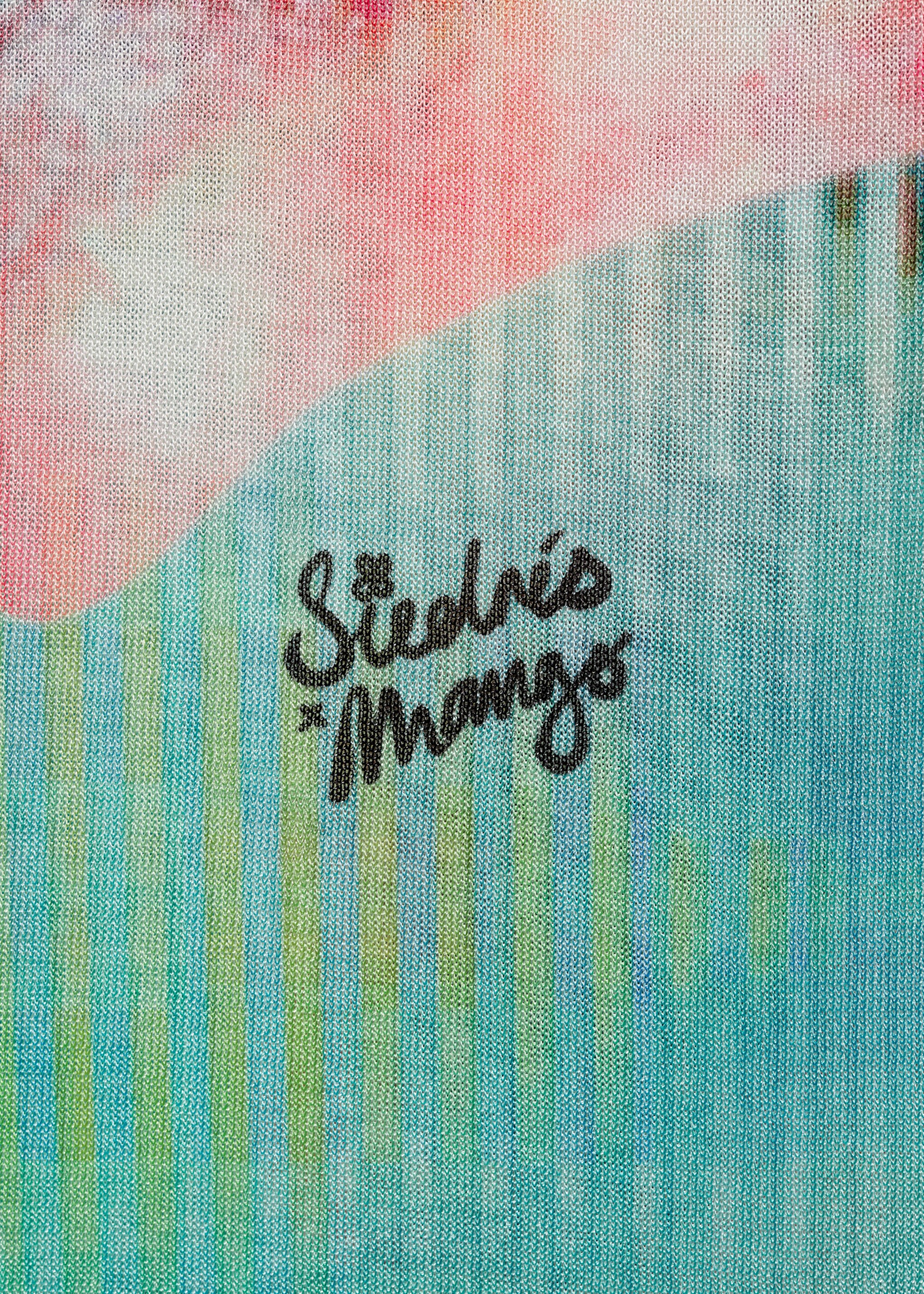 Printed halter-neck dress - Details of the article 0, Green. Ref: 77080626-00.