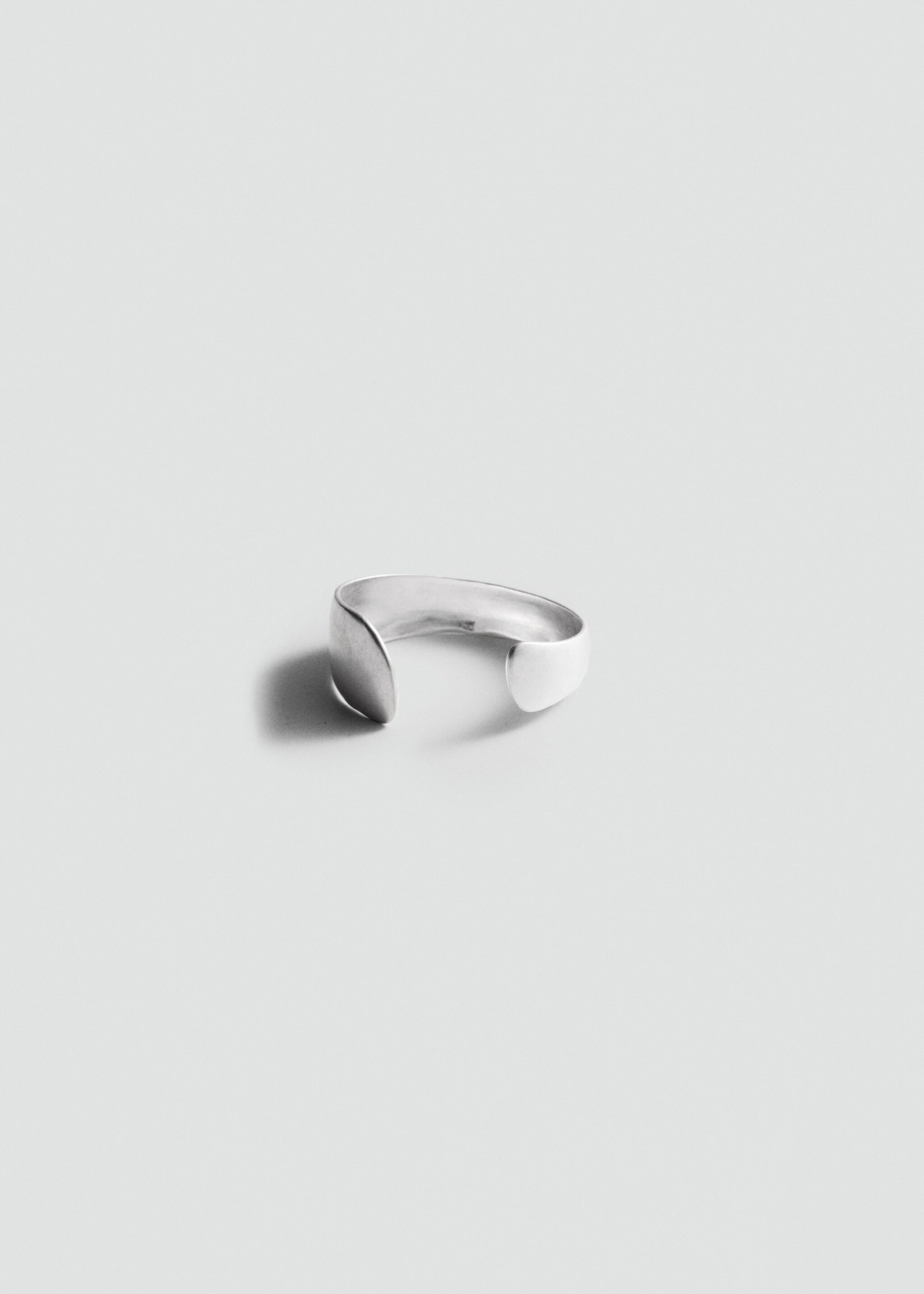 Irregular rigid bracelet - Article without model, Silver. Ref: 77080628-00.