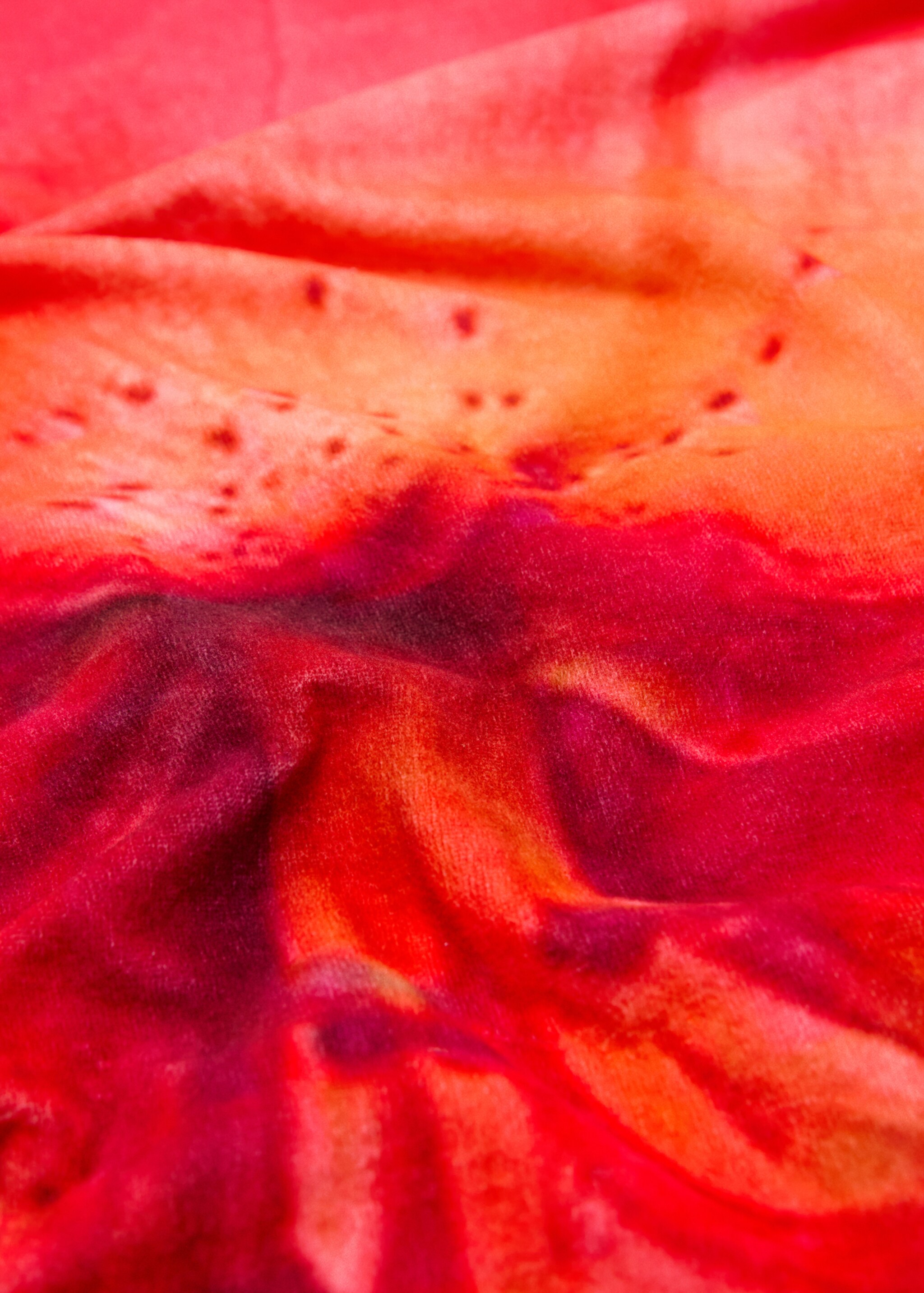 Cotton floral towel - Details of the article 2, Pink. Ref: 77080630-00.