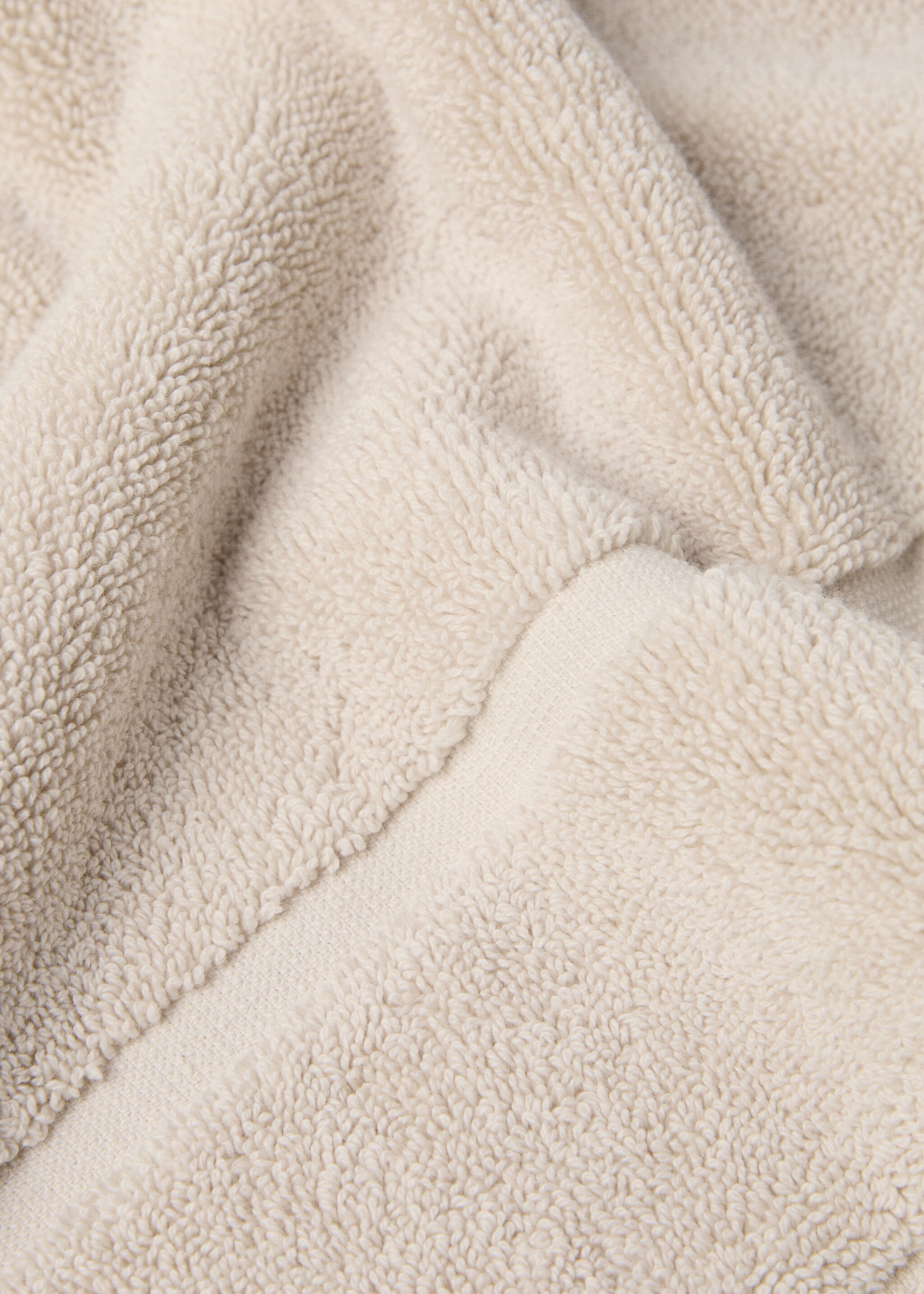 100% cotton bath mat - Details of the article 1, Beige. Ref: 77080632-00.