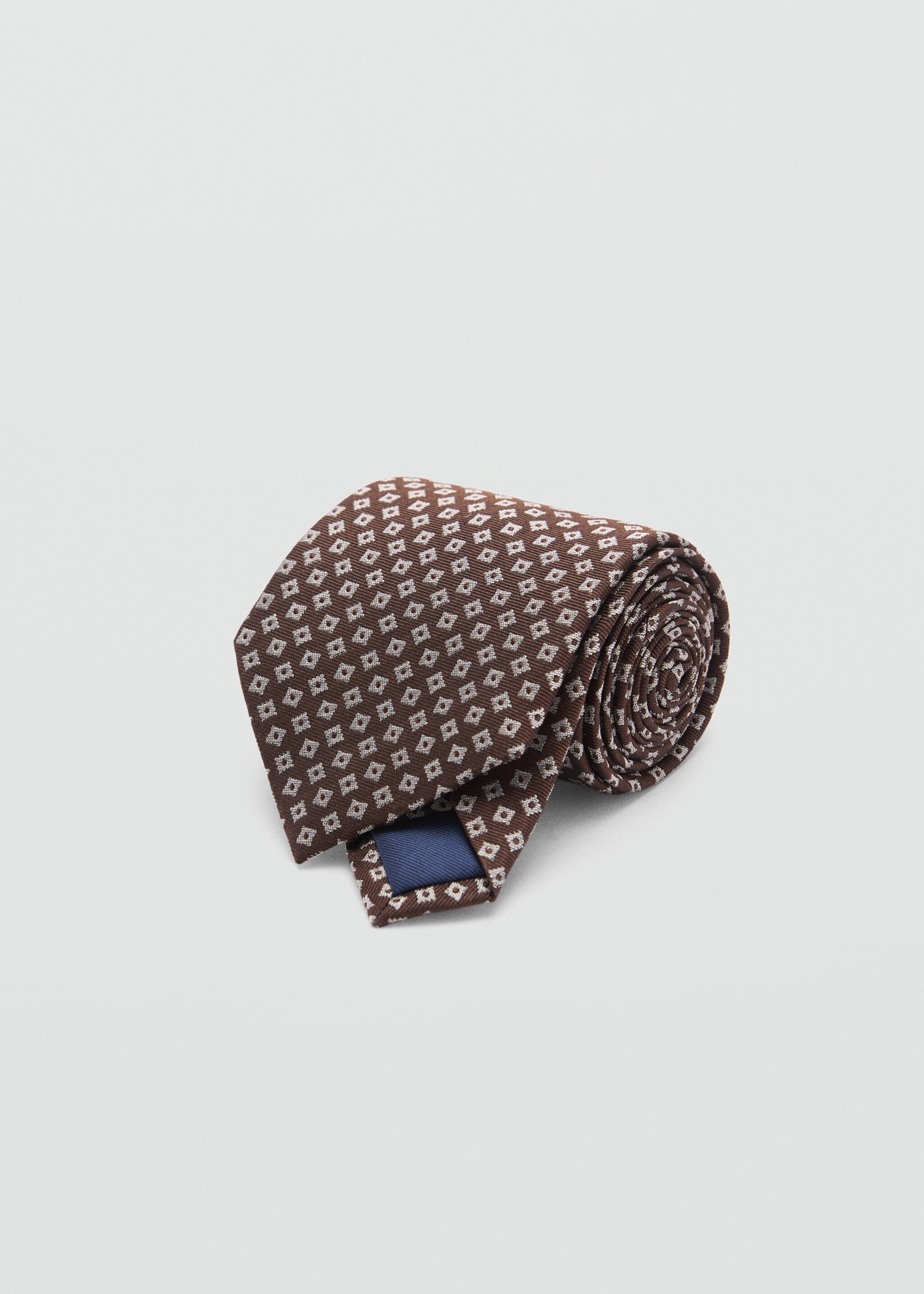 Geometric patterned silk tie - Medium plane