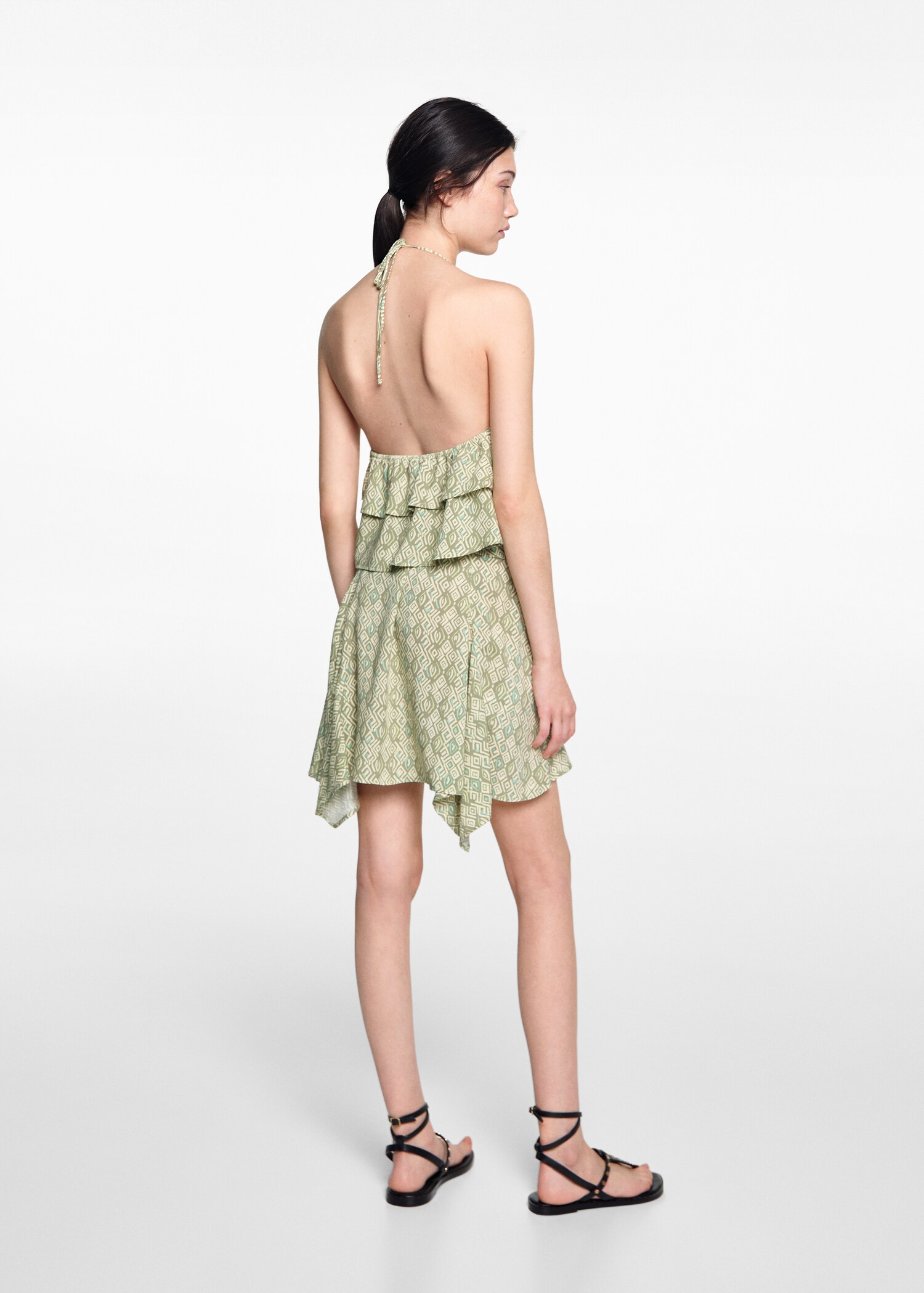 Falda asimétrica estampada - Reverso del artículo
