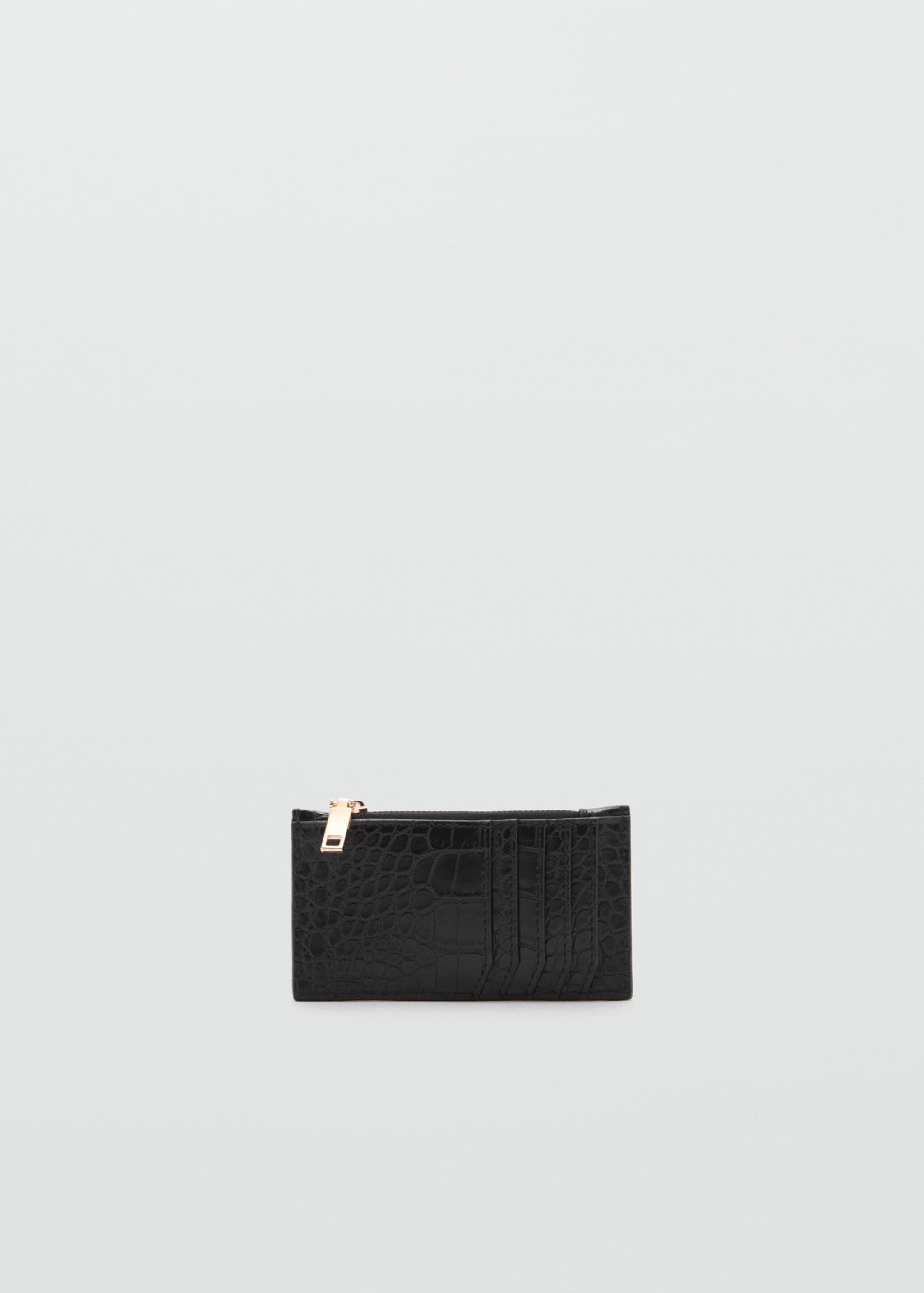 Kartenetui mit Kroko-Effekt - Detail des Artikels 2, Schwarz. Ref: 77081015-00.