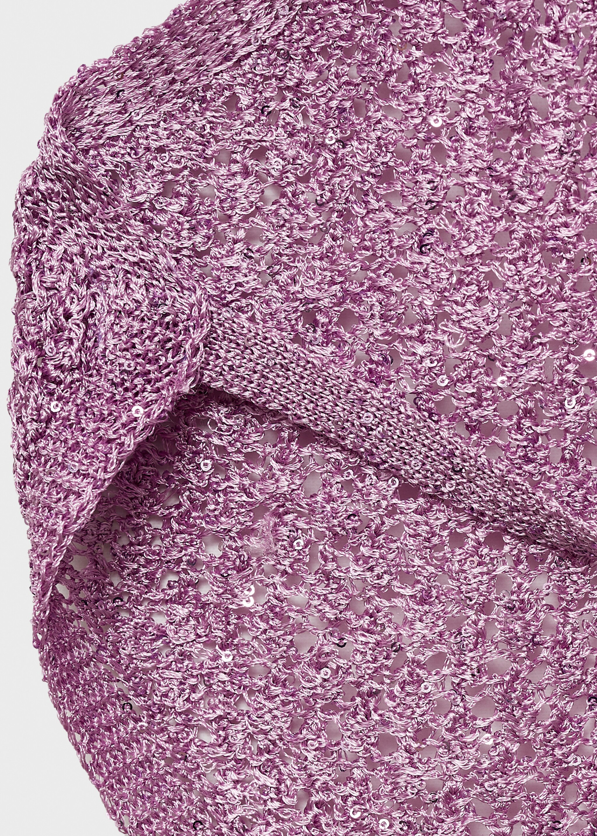 Asymmetrische top met pailletten - Detail van het artikel 0, Paars. Ref: 77081504-00.