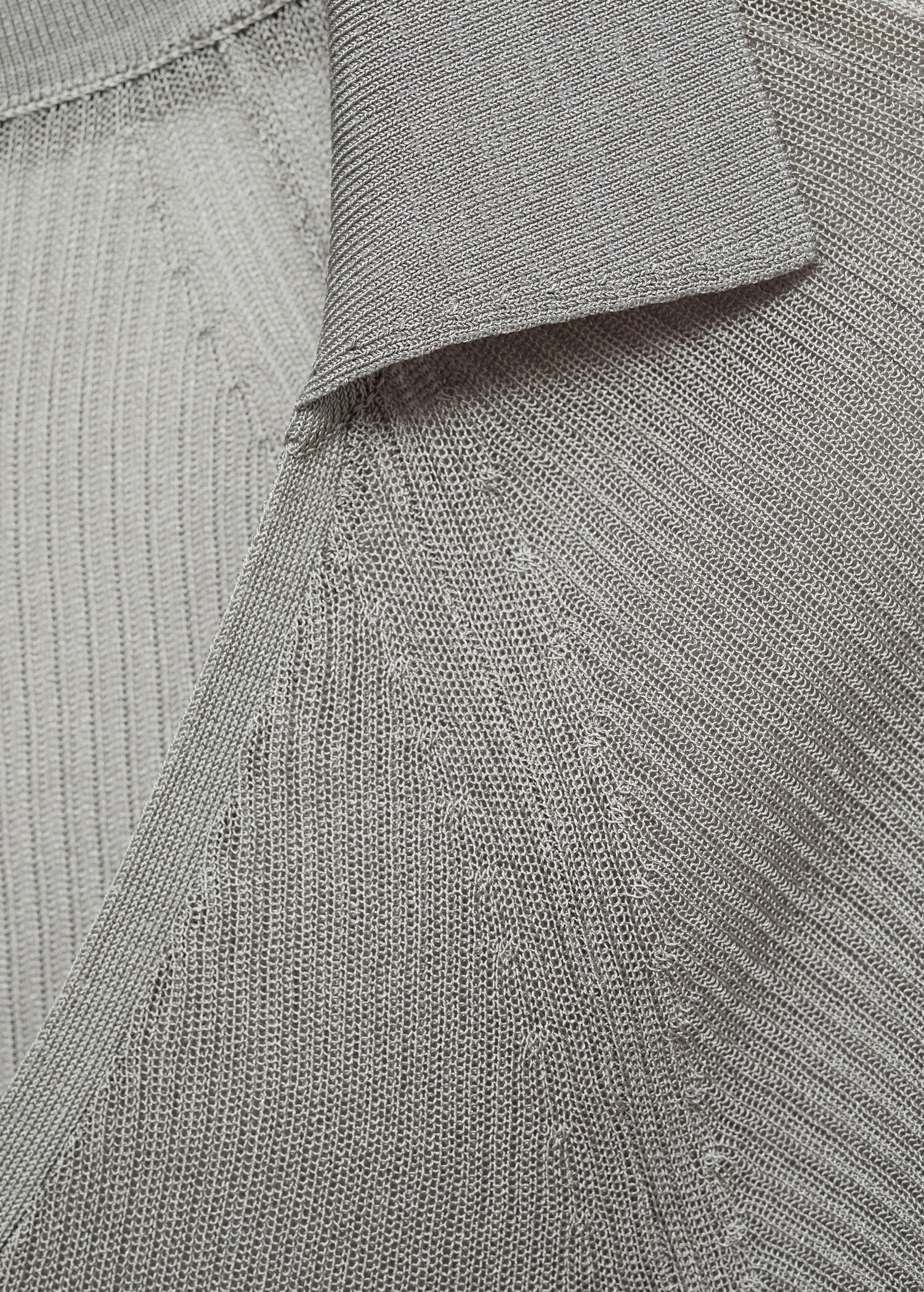 Halvtransparent t-shirt tenniskrage - Detaljer om artikeln 0