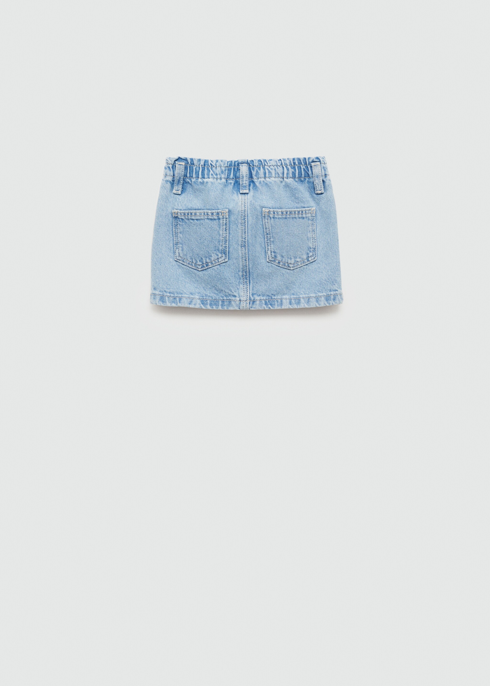 Paperbag denim skirt - Reverse of the article