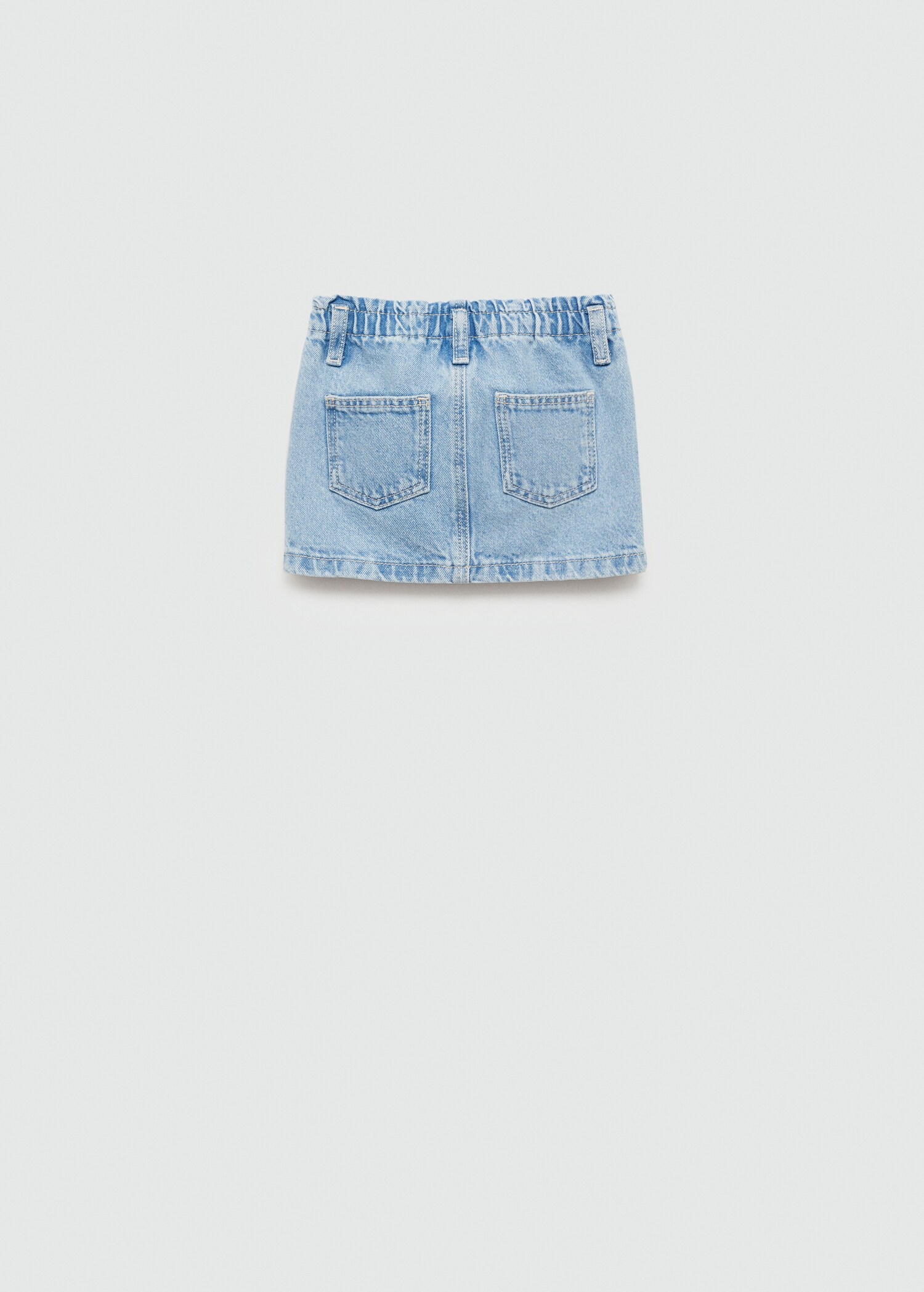 Paperbag denim skirt - Reverse of the article