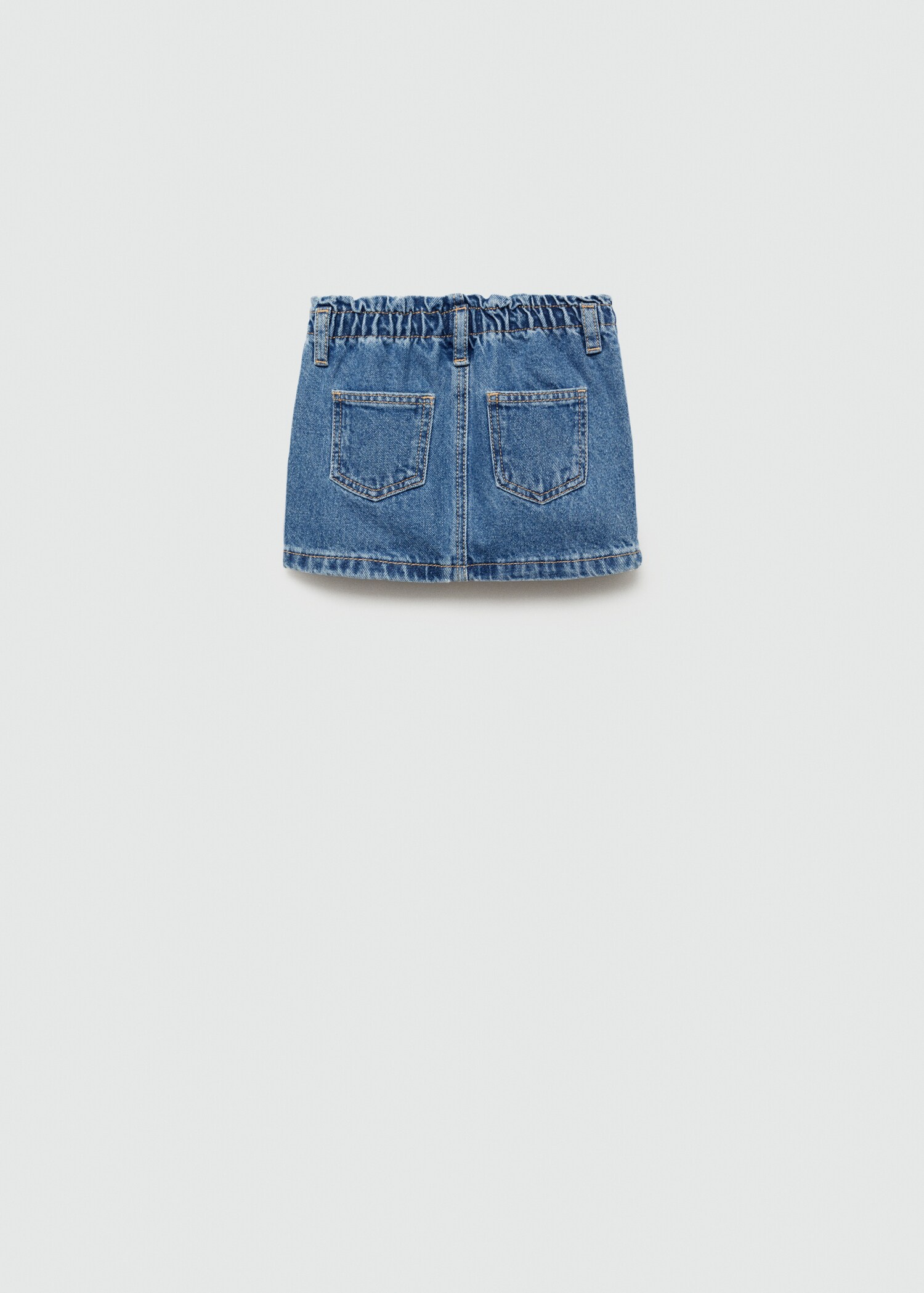 Paperbag denim skirt - Reverse of the article
