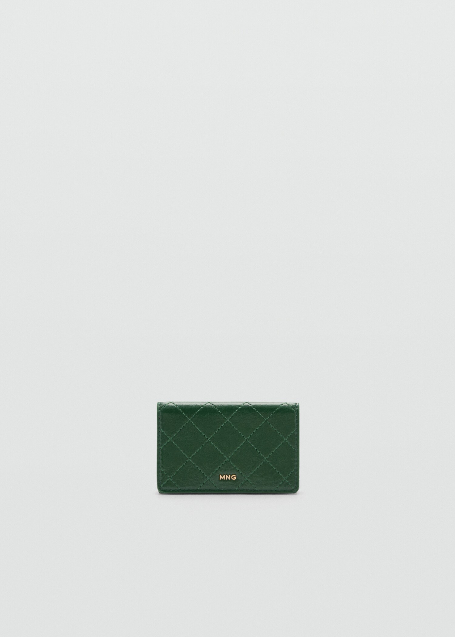 Coin purse with flap and decorative stitching - Article without model