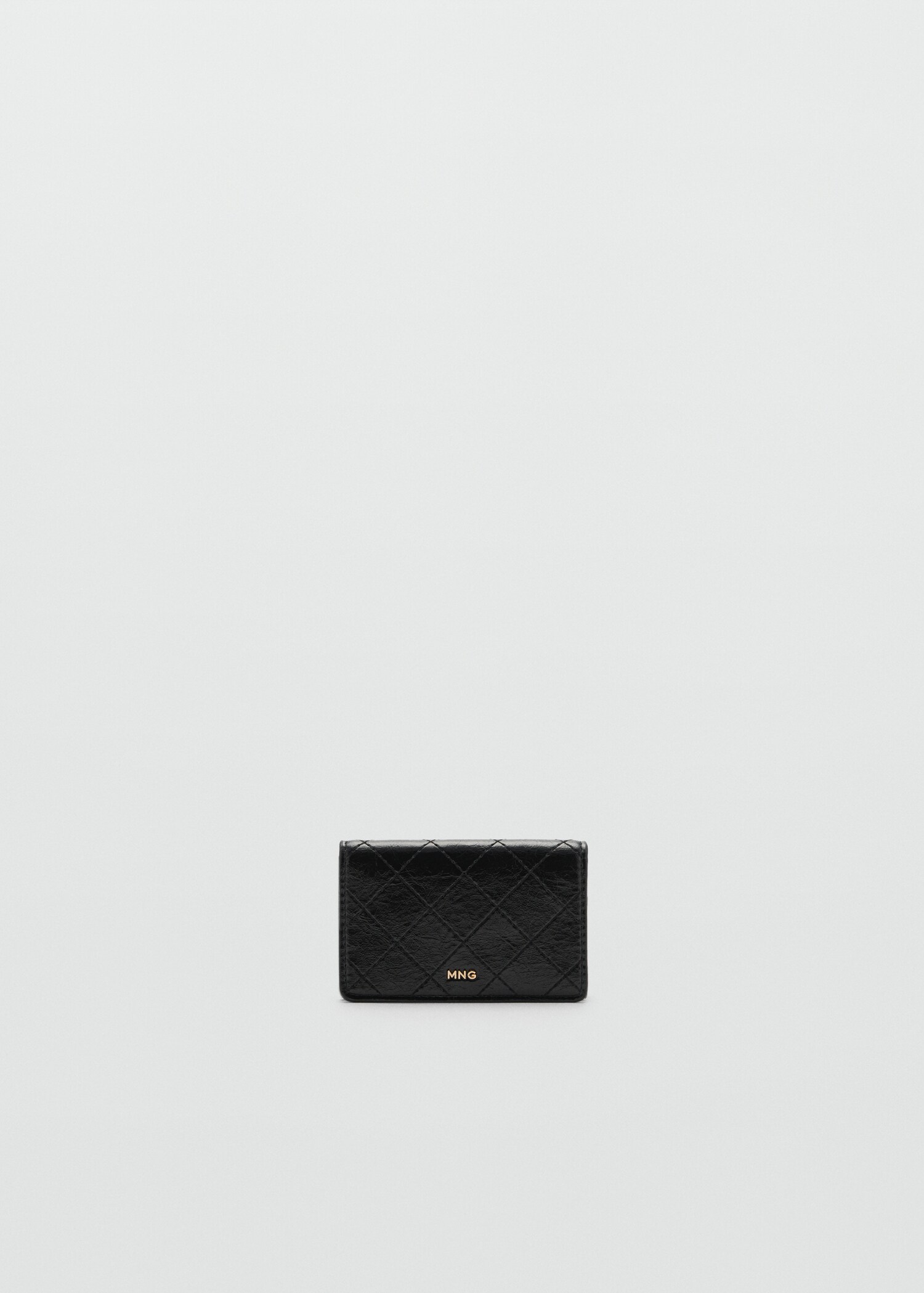 Coin purse with flap and decorative stitching - Article without model