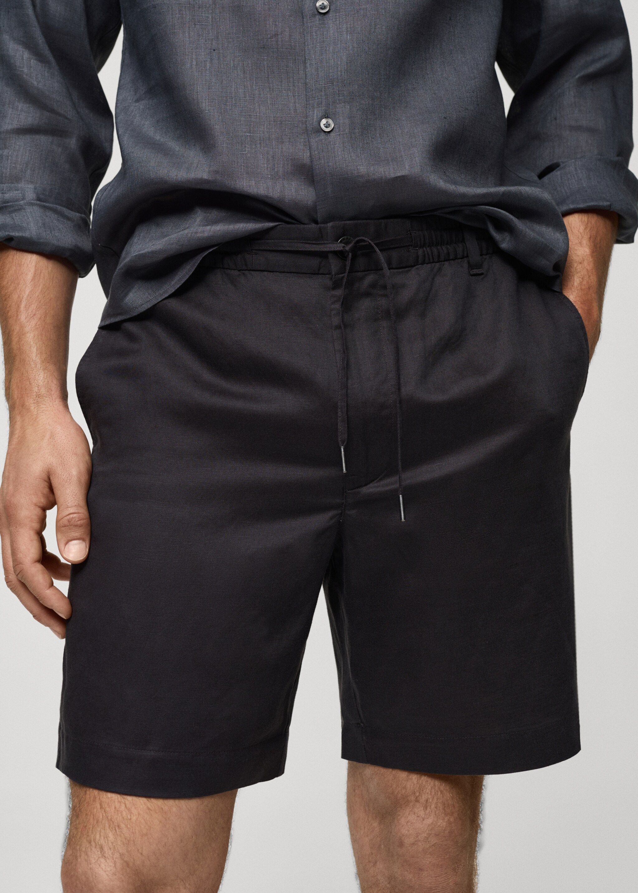 Bermudas i linne och tencel snöre - Detaljer om artikeln 1