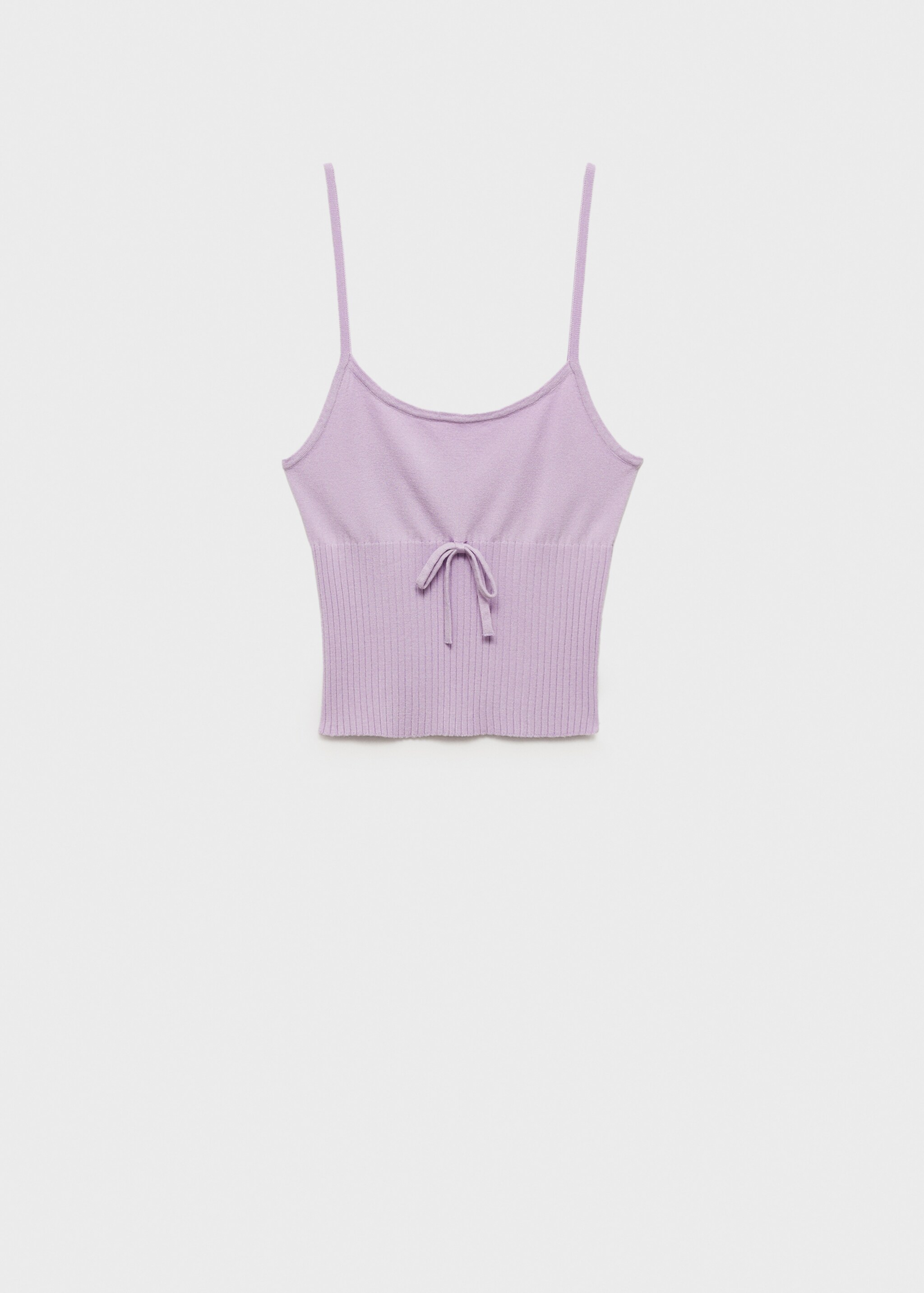 Bow knit top - Article without model, Light/Pastel Purple. Ref: 77082533-00.
