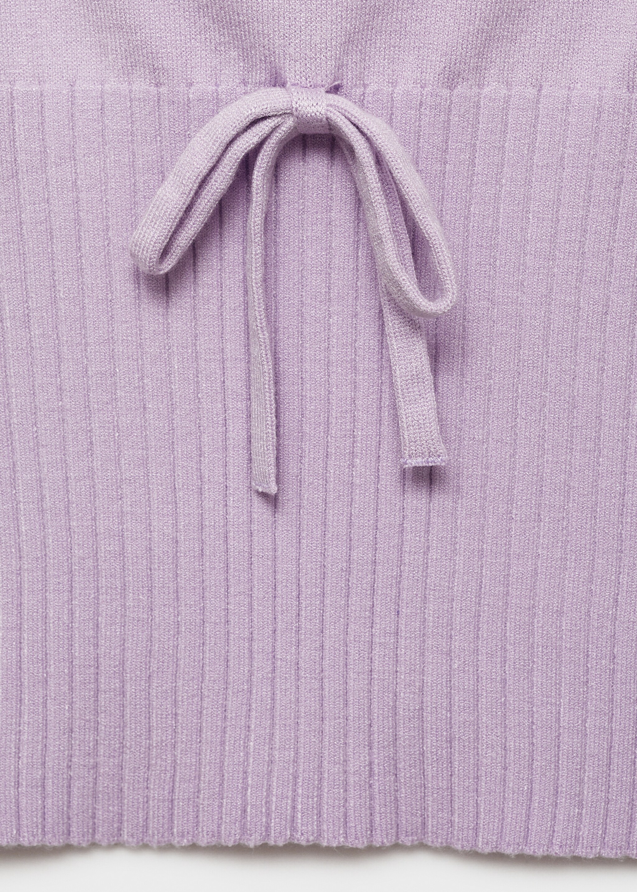 Bow knit top - Details of the article 0, Light/Pastel Purple. Ref: 77082533-00.