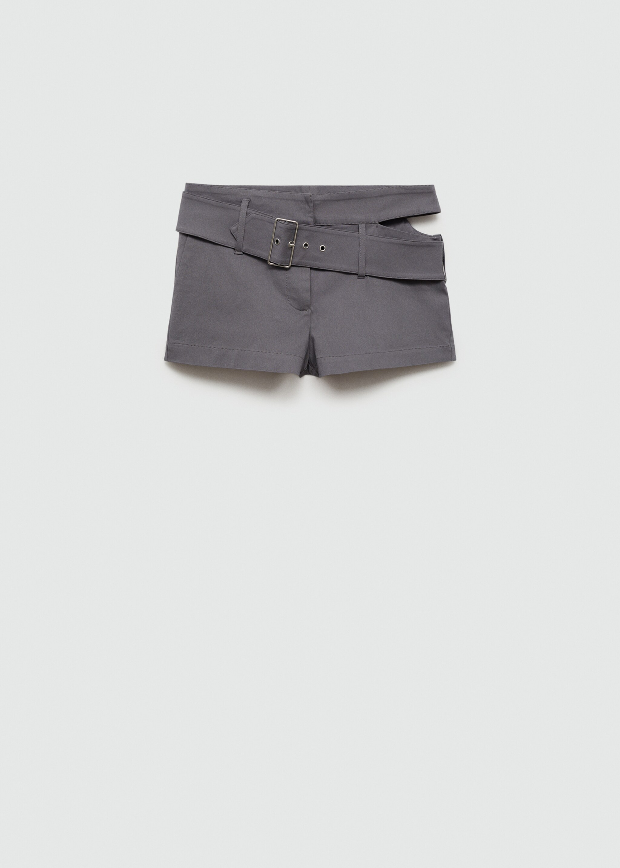 Asymmetrical shorts with belt - Article without model