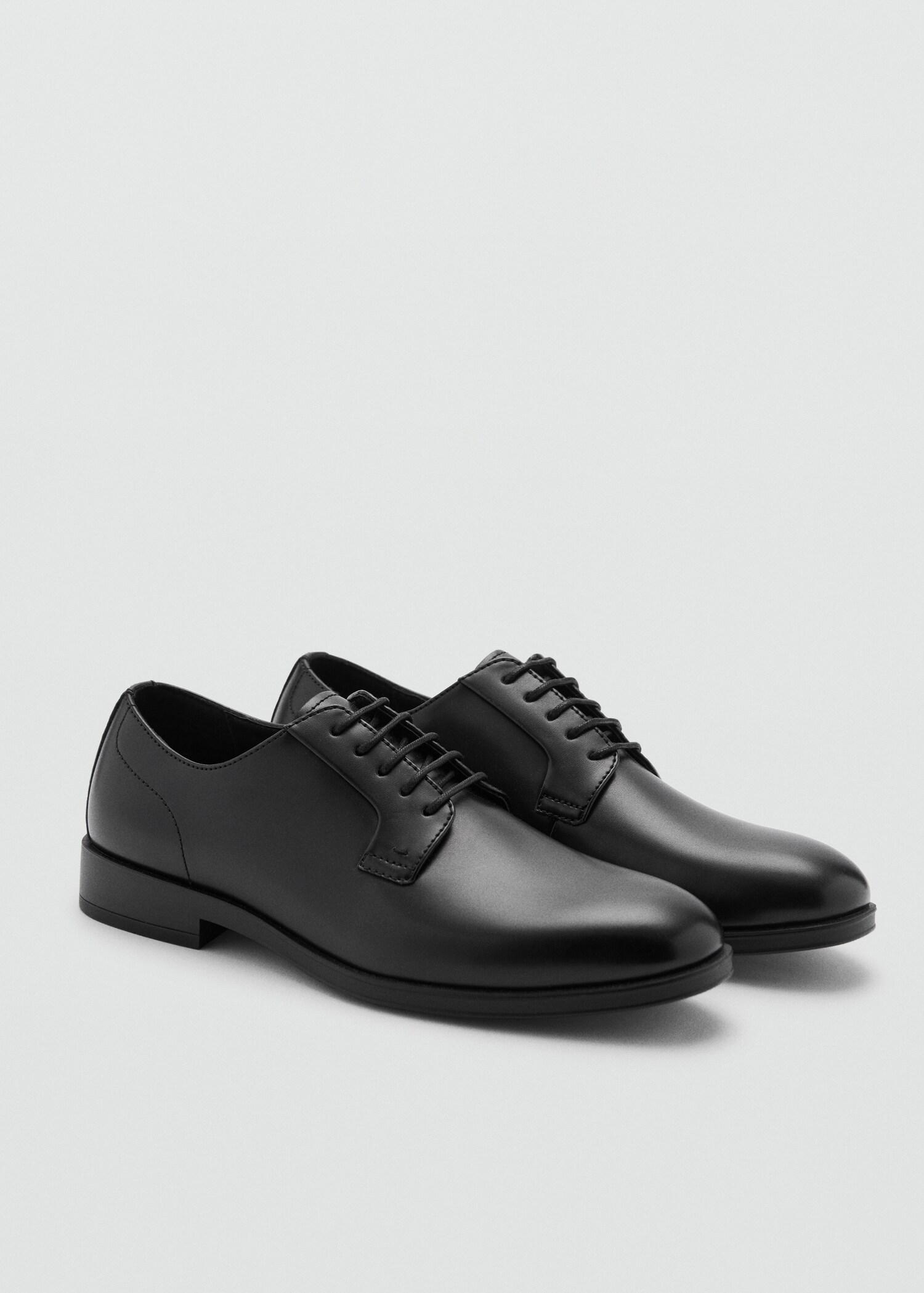 Leather-effect suit shoes - Medium plane