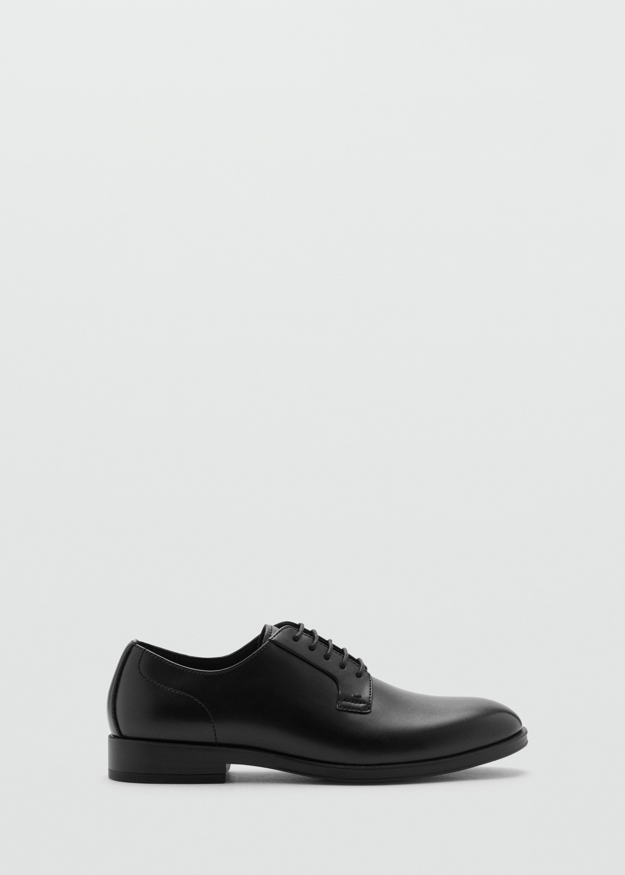 Leather-effect suit shoes - Article without model, Black. Ref: 77082539-00.
