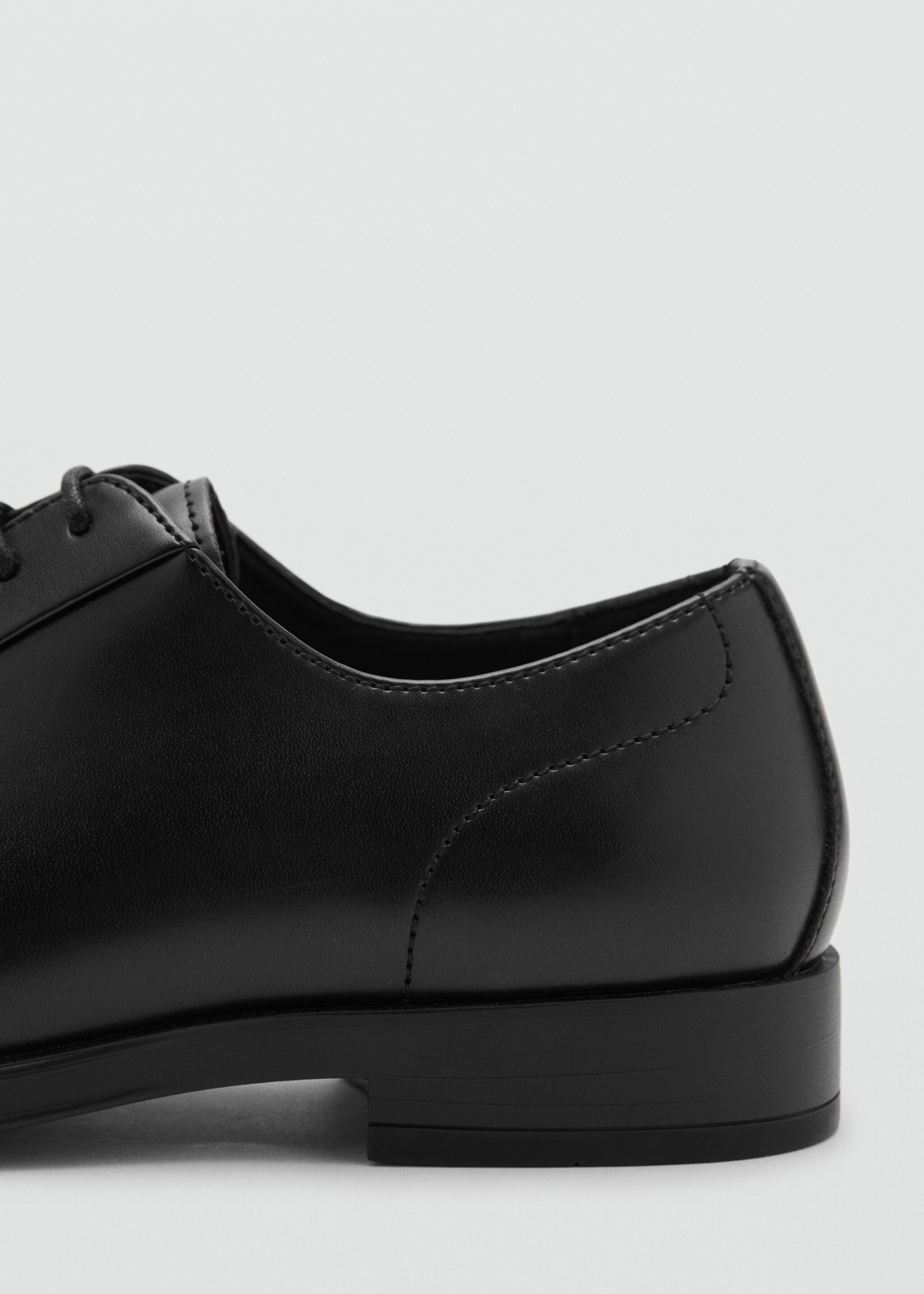 Leather-effect suit shoes - Details of the article 1, Black. Ref: 77082539-00.