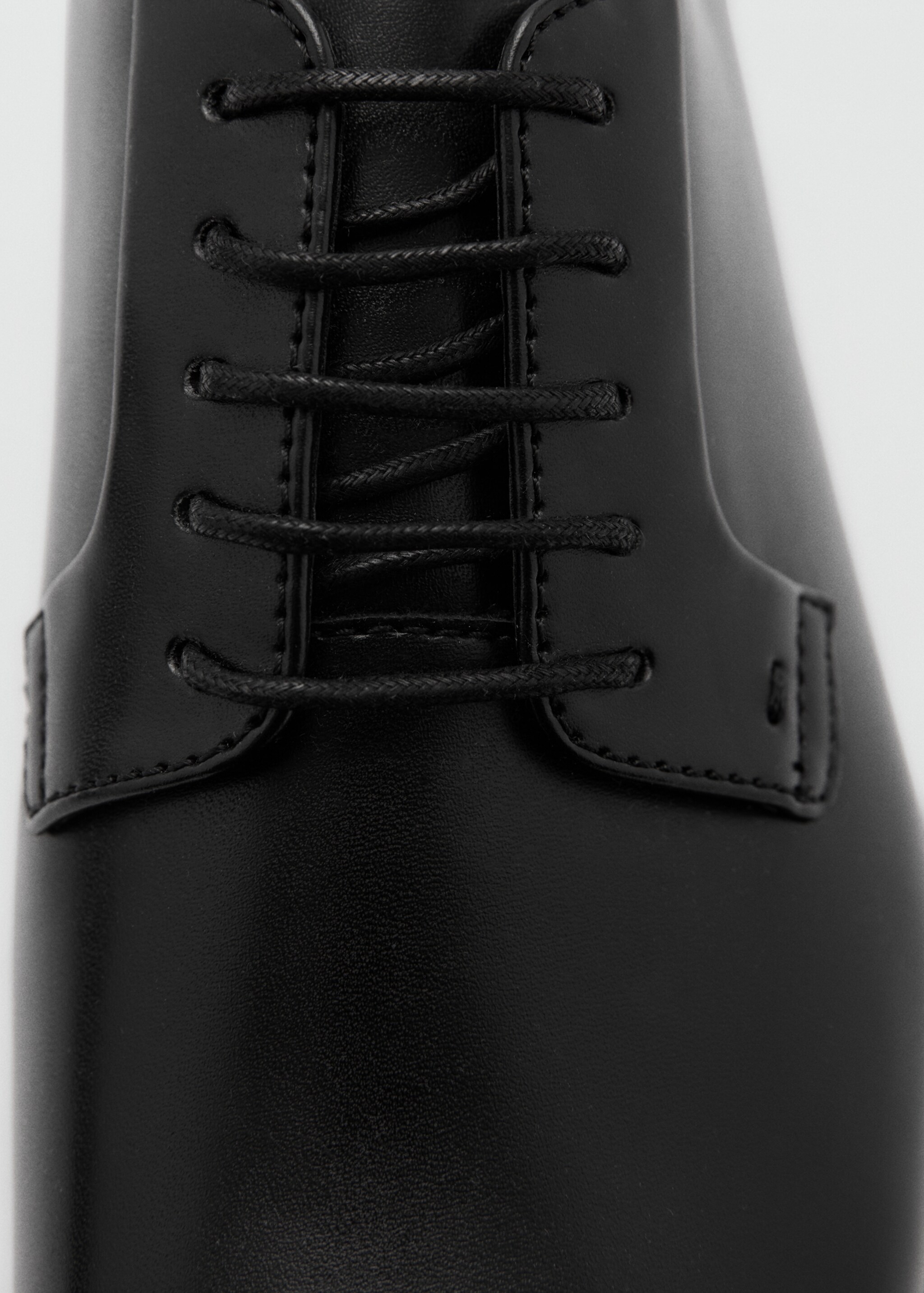 Leather-effect suit shoes - Details of the article 2, Black. Ref: 77082539-00.