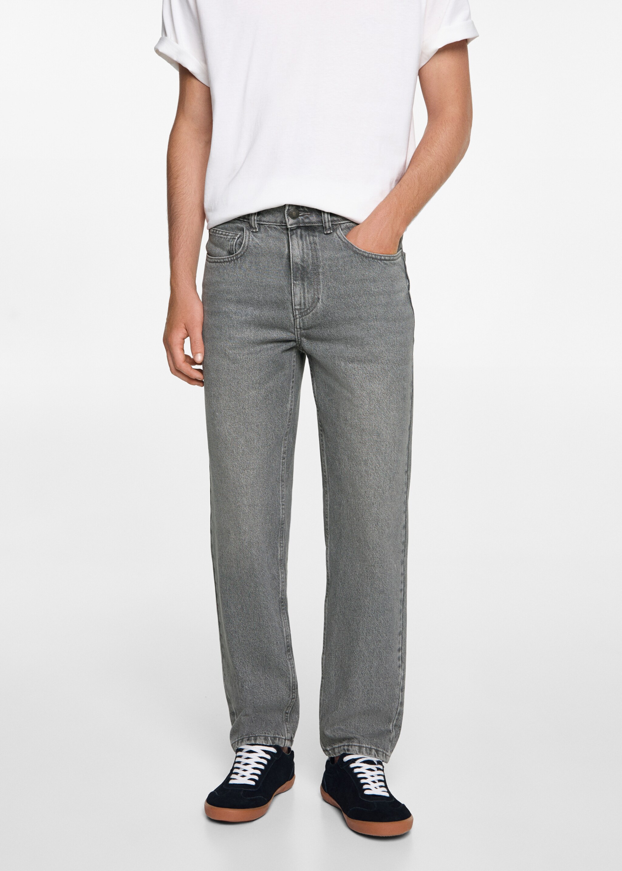 Jeans regular fit - Detalle del artículo 6, Gris. Ref: 77082543-00.