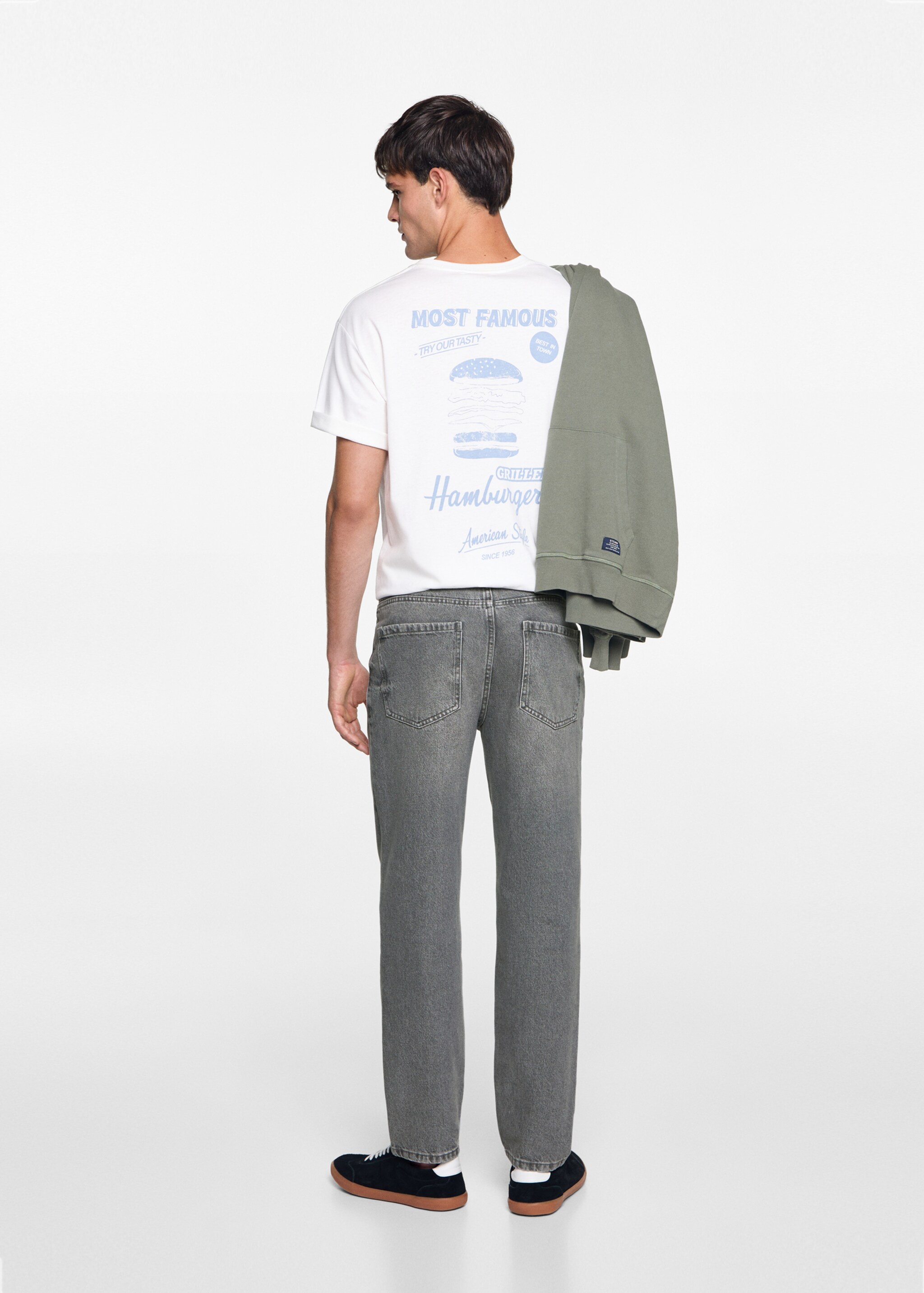 Jeans regular fit - Reverso del artículo, Gris. Ref: 77082543-00.