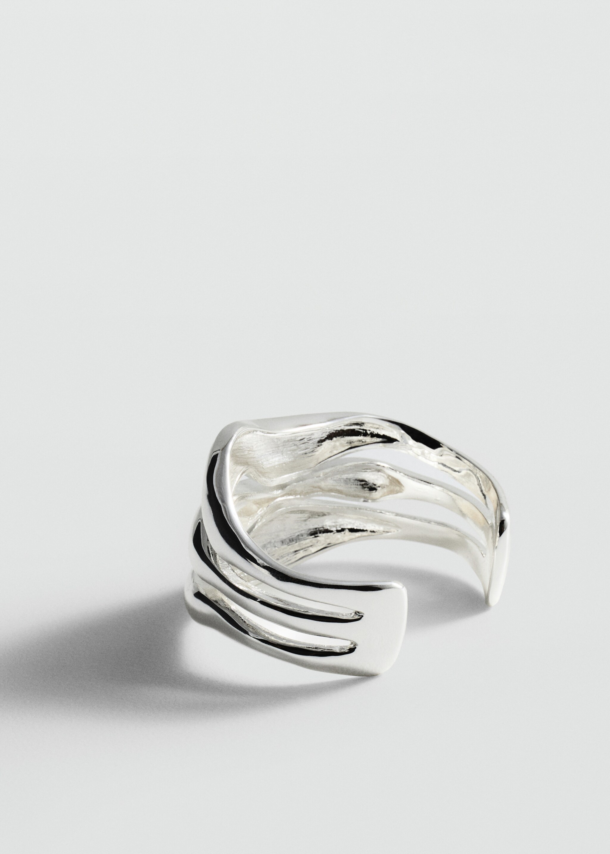 Pulsera triple irregular - Plano medio, Plata. Ref: 77082547-00.