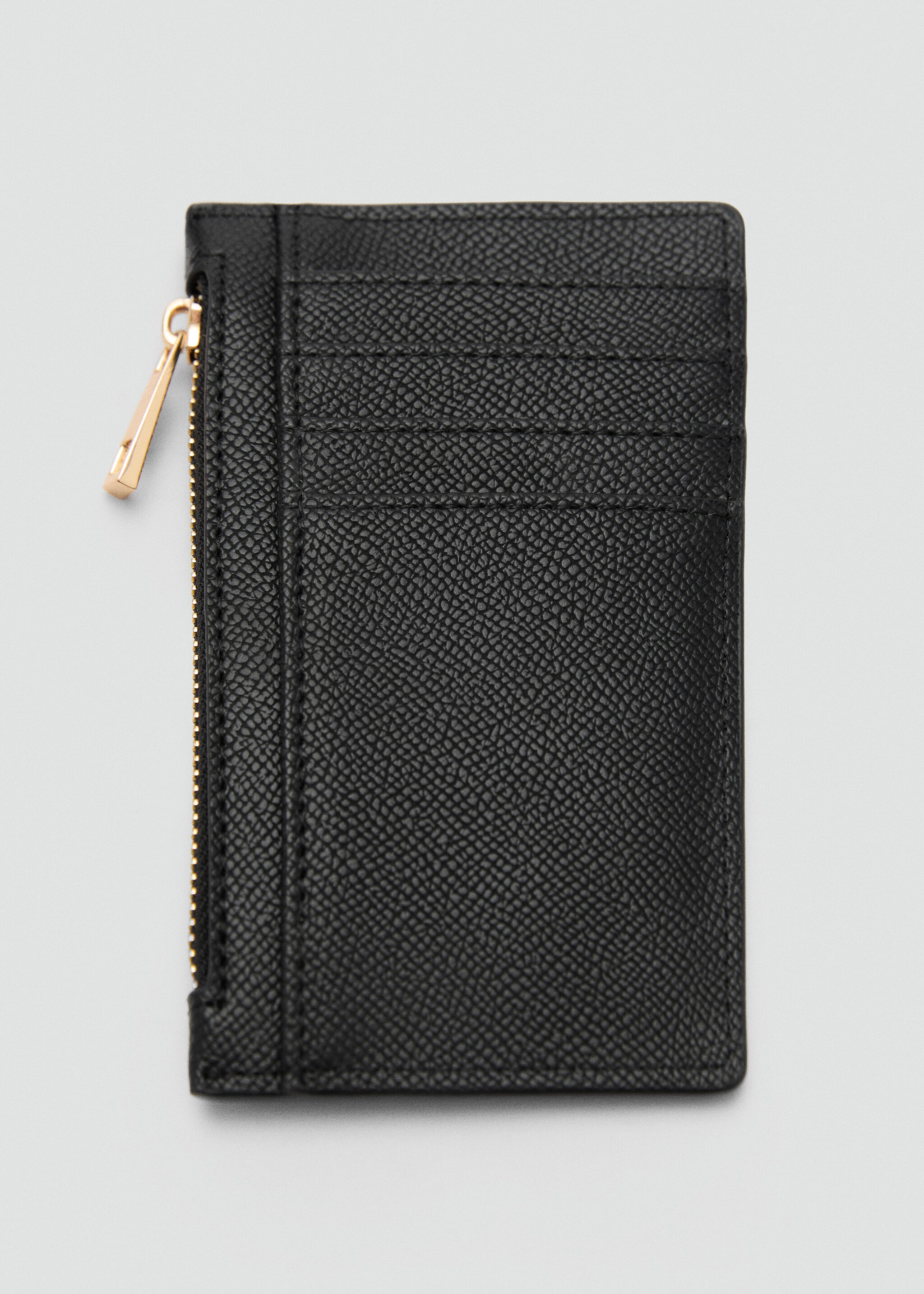 Portemonnee met leereffect - Detail van het artikel 1, Zwart. Ref: 77082550-00.