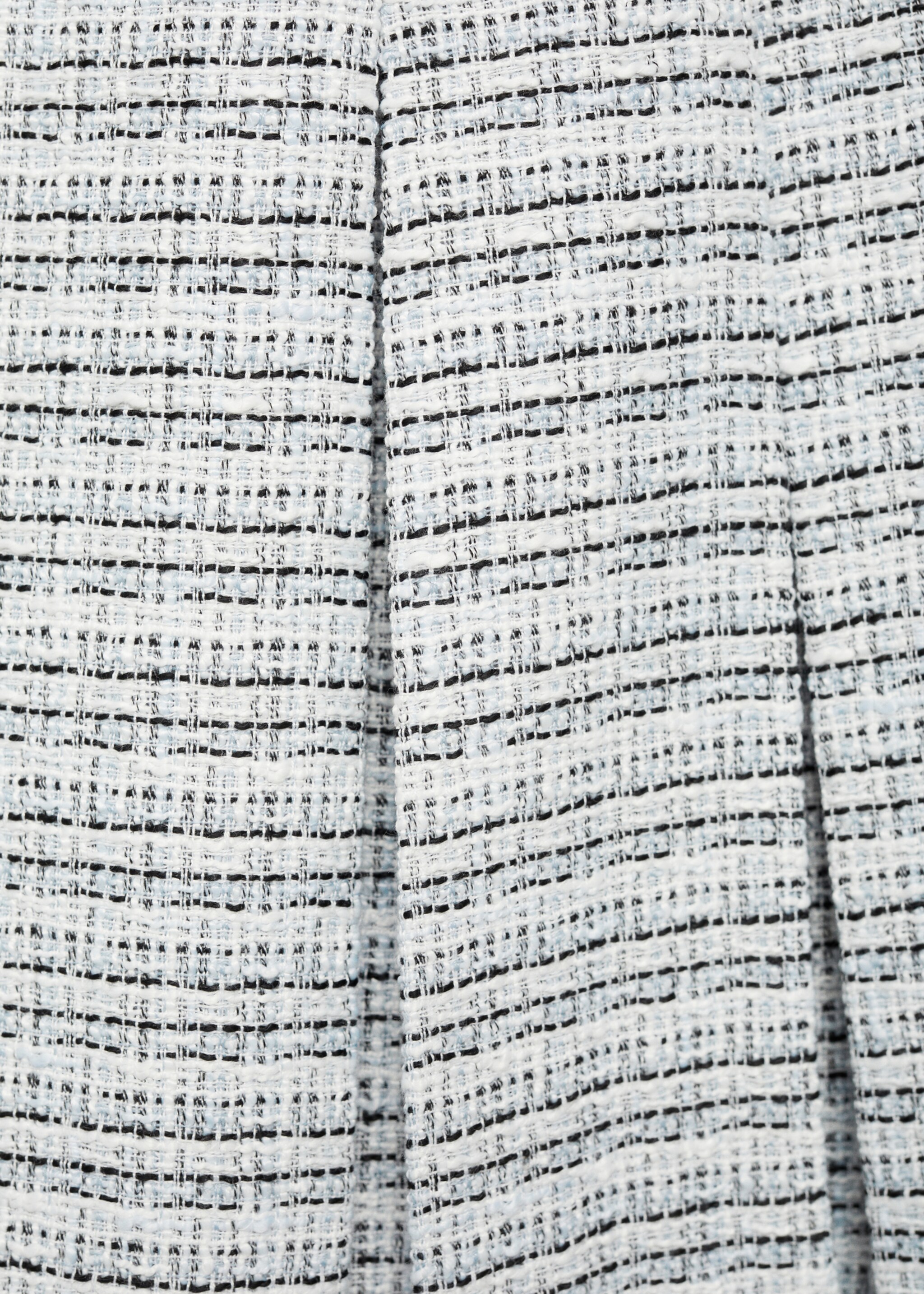 Tweed mini-skirt with buttons - Details of the article 0, Blue. Ref: 77082911-00.